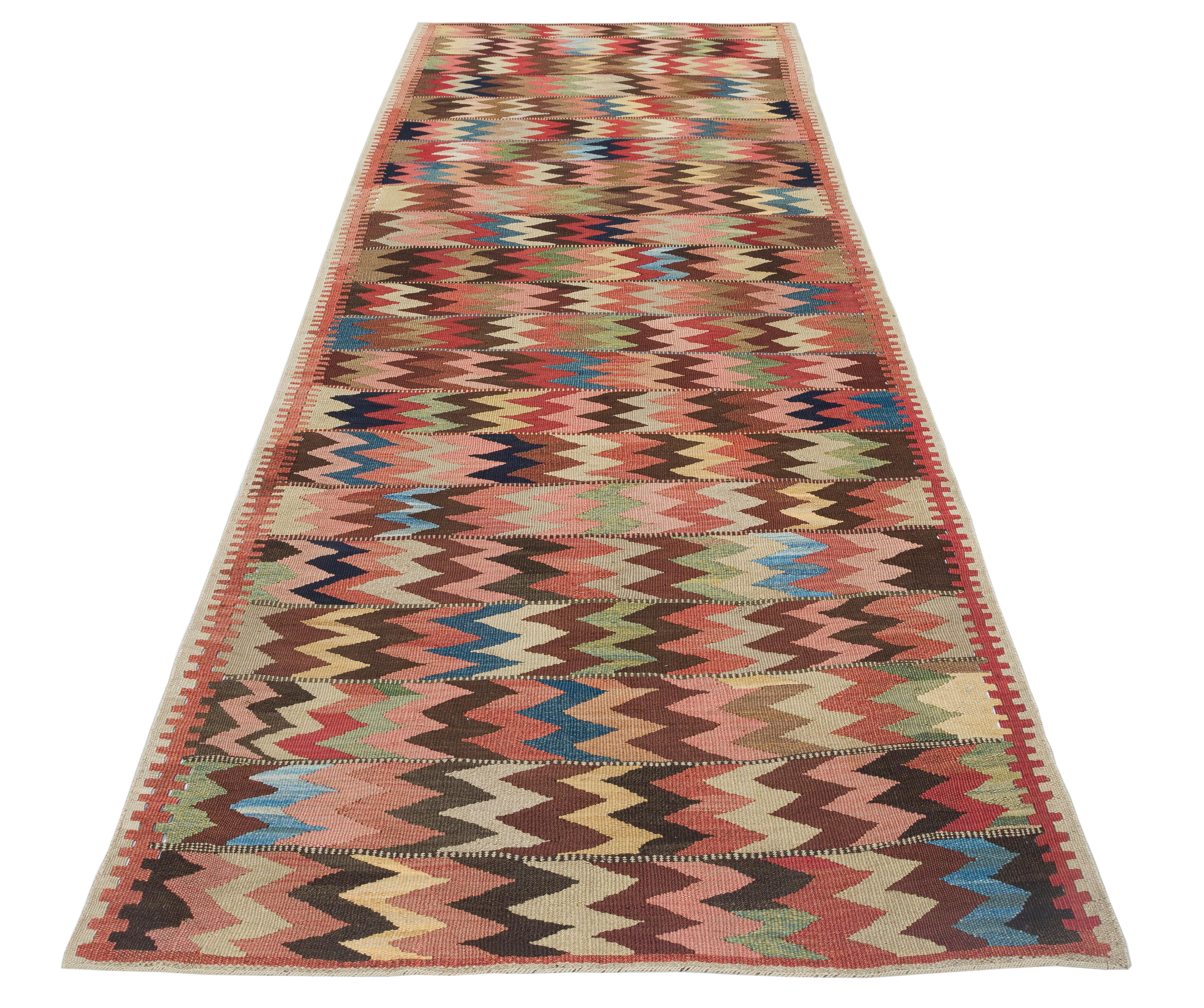 Persischer Bidjar-Flachgewebe-Teppich, Vintage im Angebot 1
