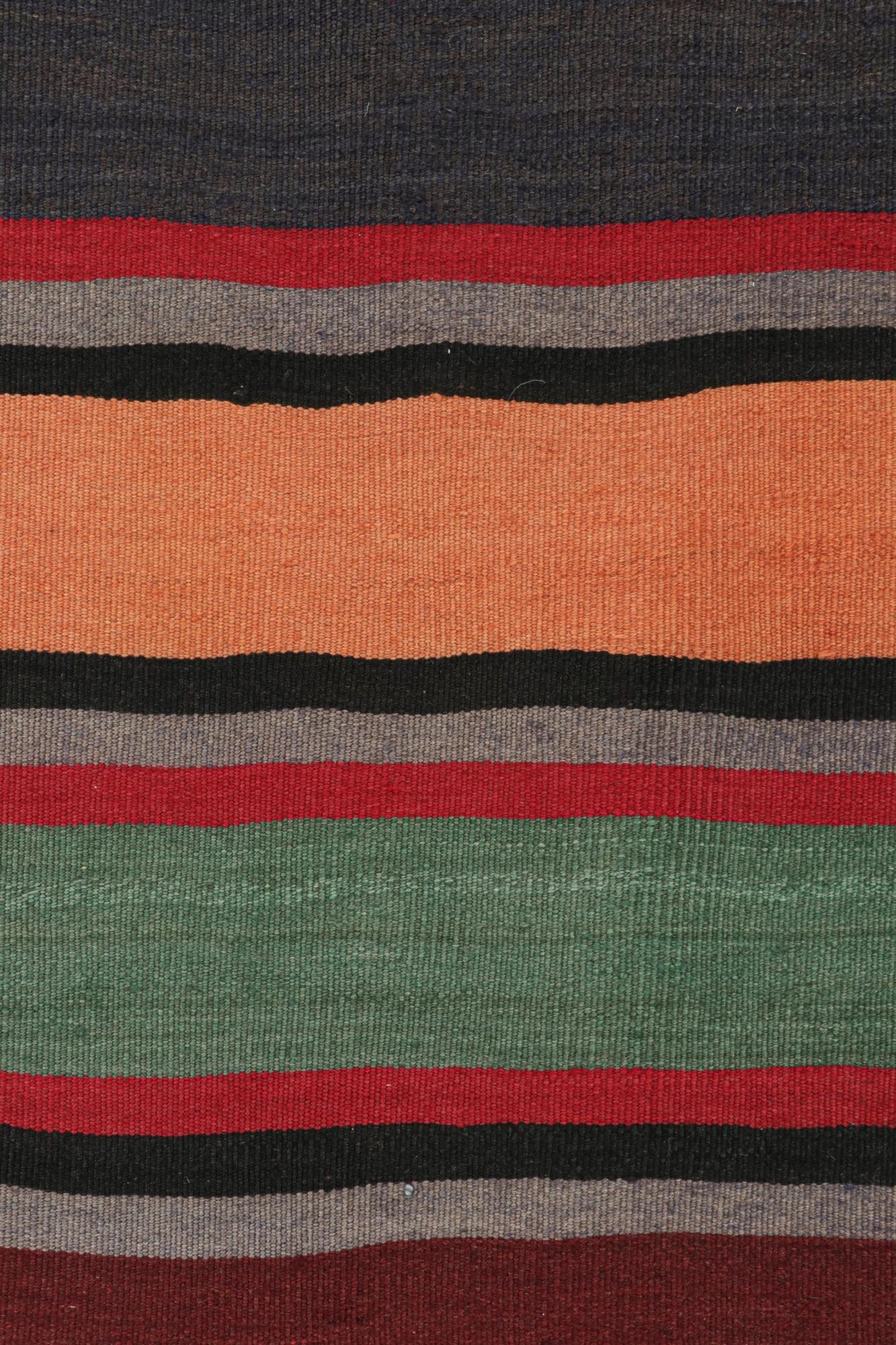 Tribal Vintage Persian Bidjar Kilim in Polychromatic Stripes For Sale