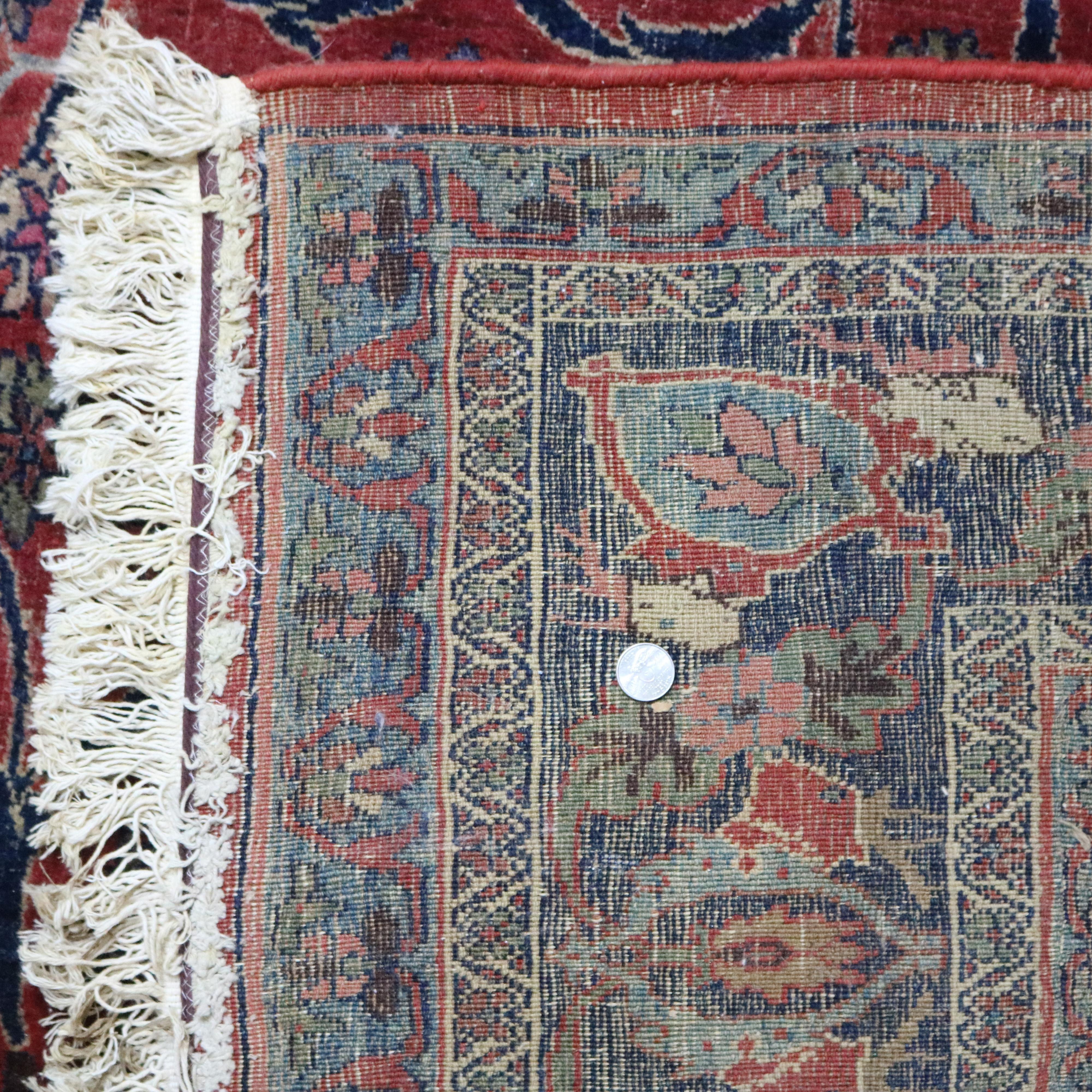 Iraqi Vintage Persian Bidjar Oriental Carpet, circa 1930
