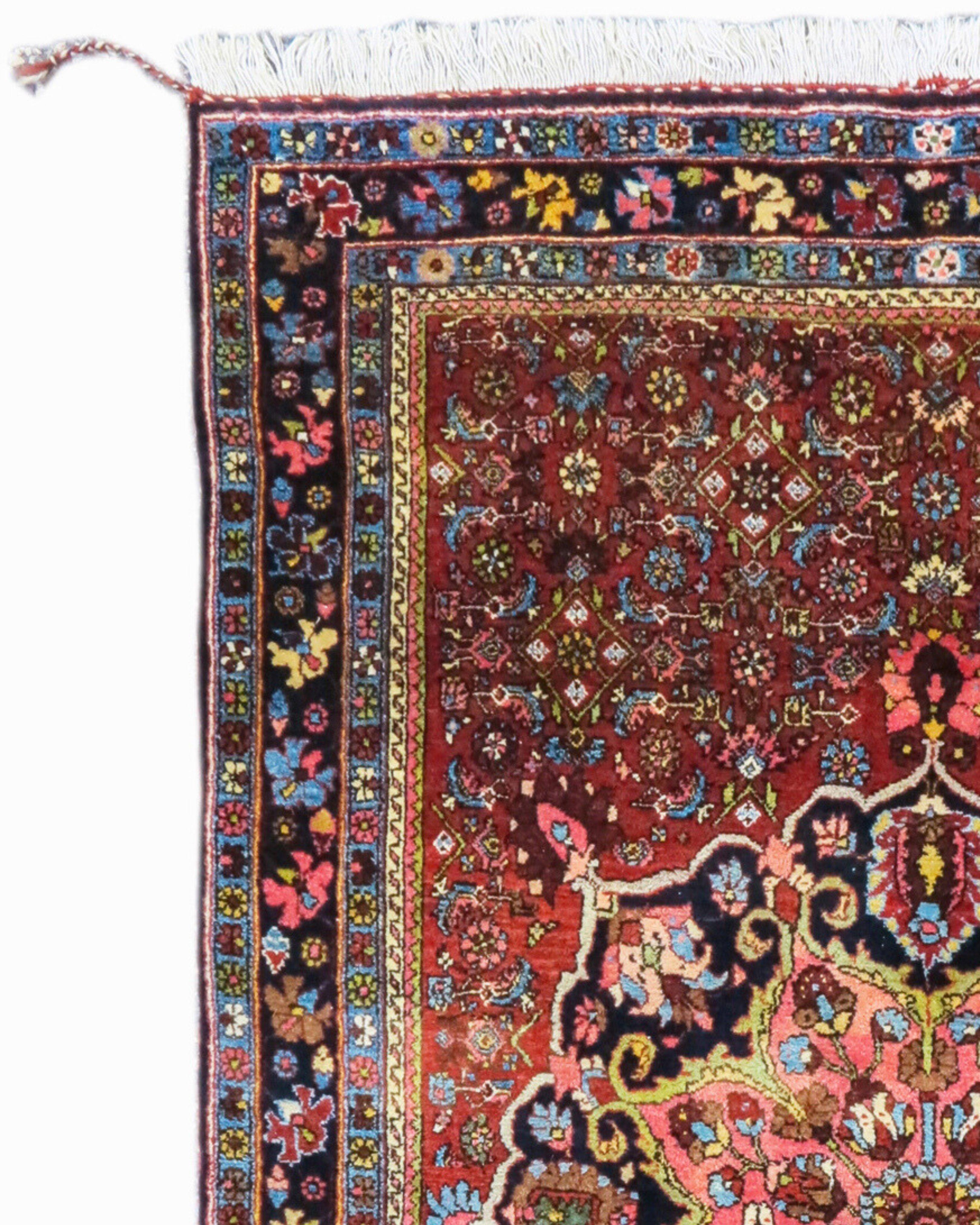 Hand-Woven Vintage Persian Bidjar Rug, 20th Century For Sale