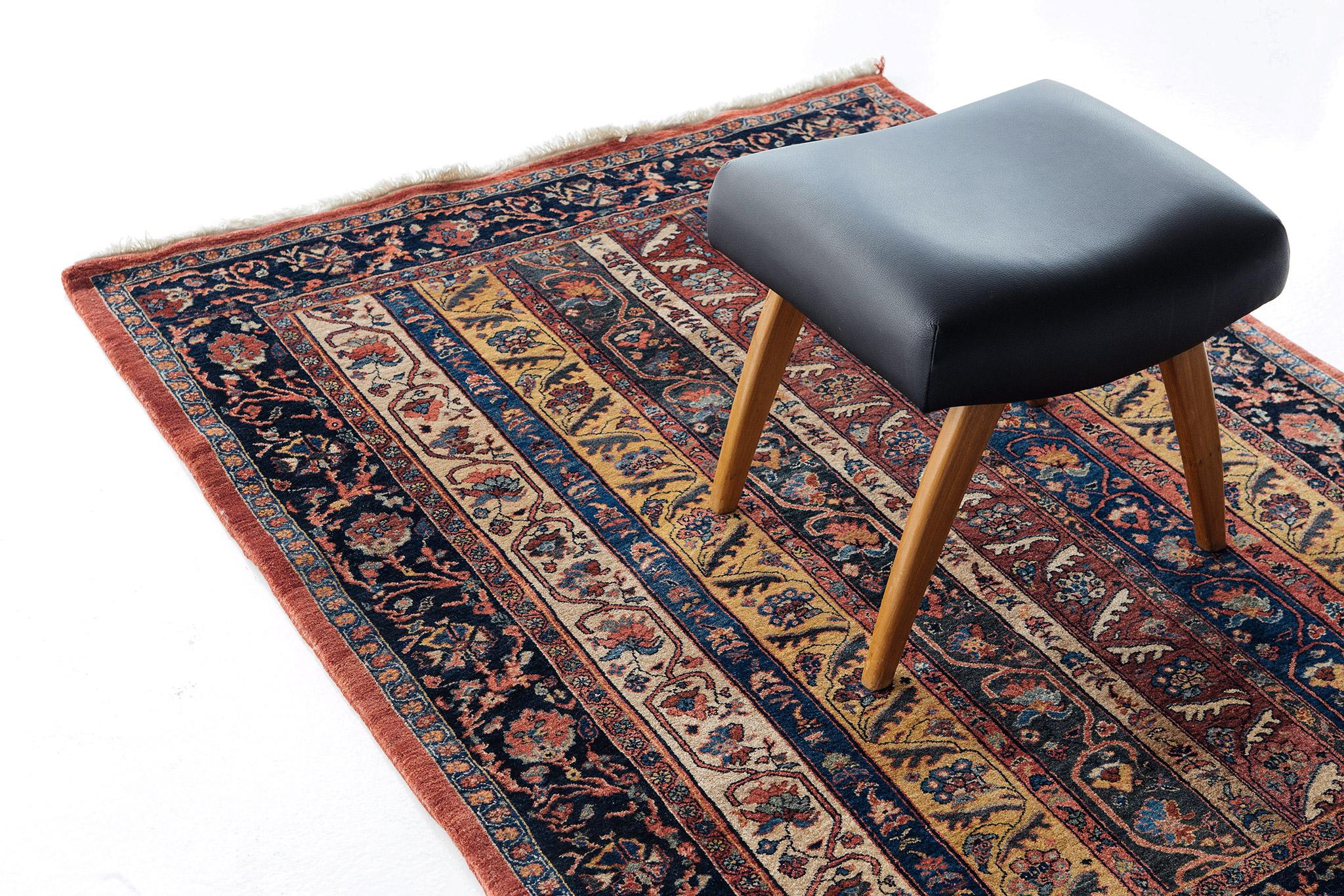 Persischer Bidjar-Teppich im Vintage-Stil 57899 im Zustand „Gut“ im Angebot in WEST HOLLYWOOD, CA