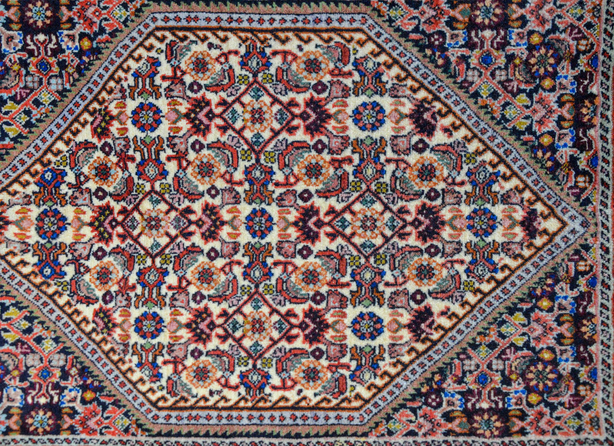 Tribal Vintage Persian Bidjar Rug For Sale
