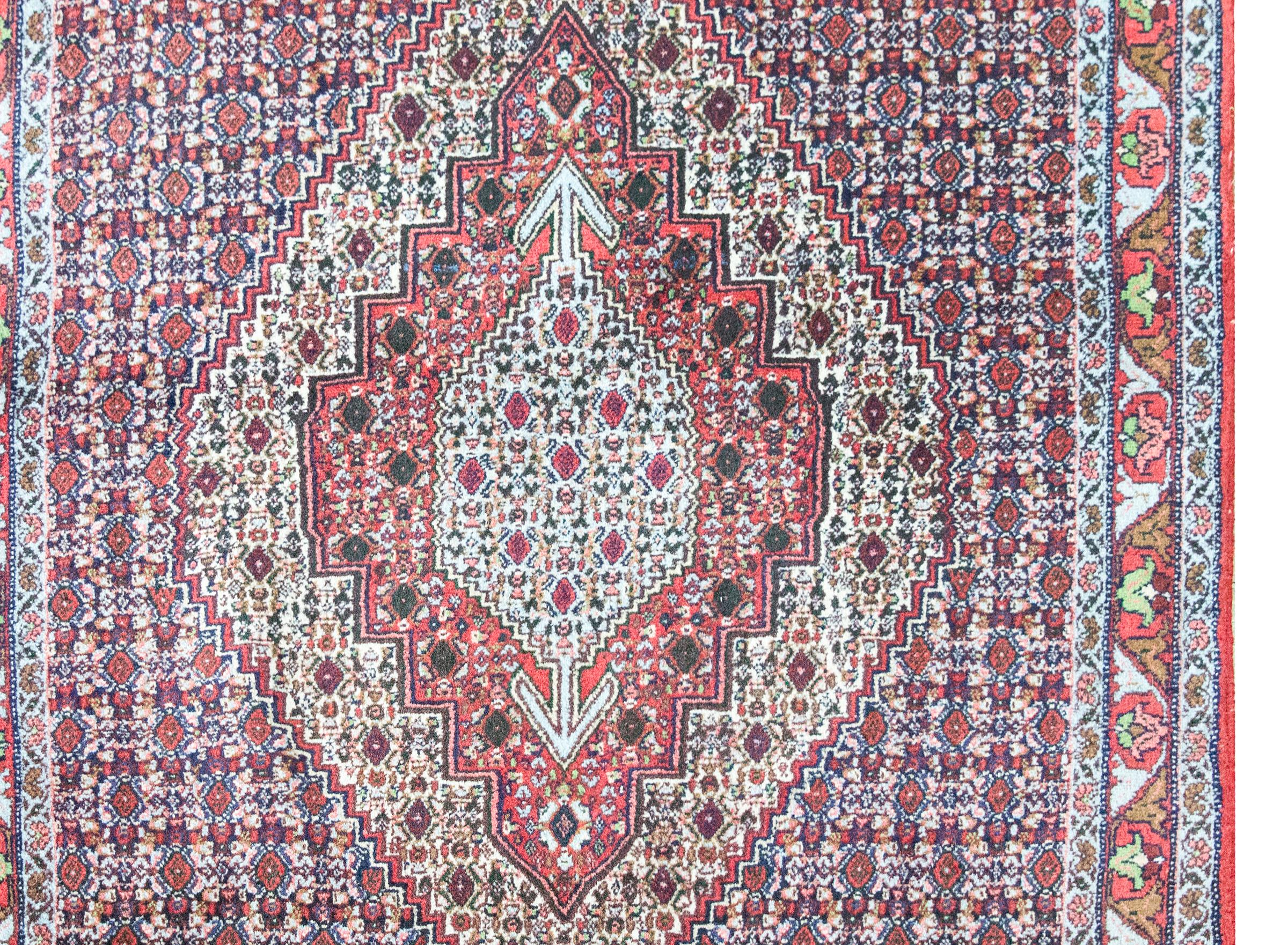 Annodato a mano Tappeto persiano Bidjar vintage in vendita