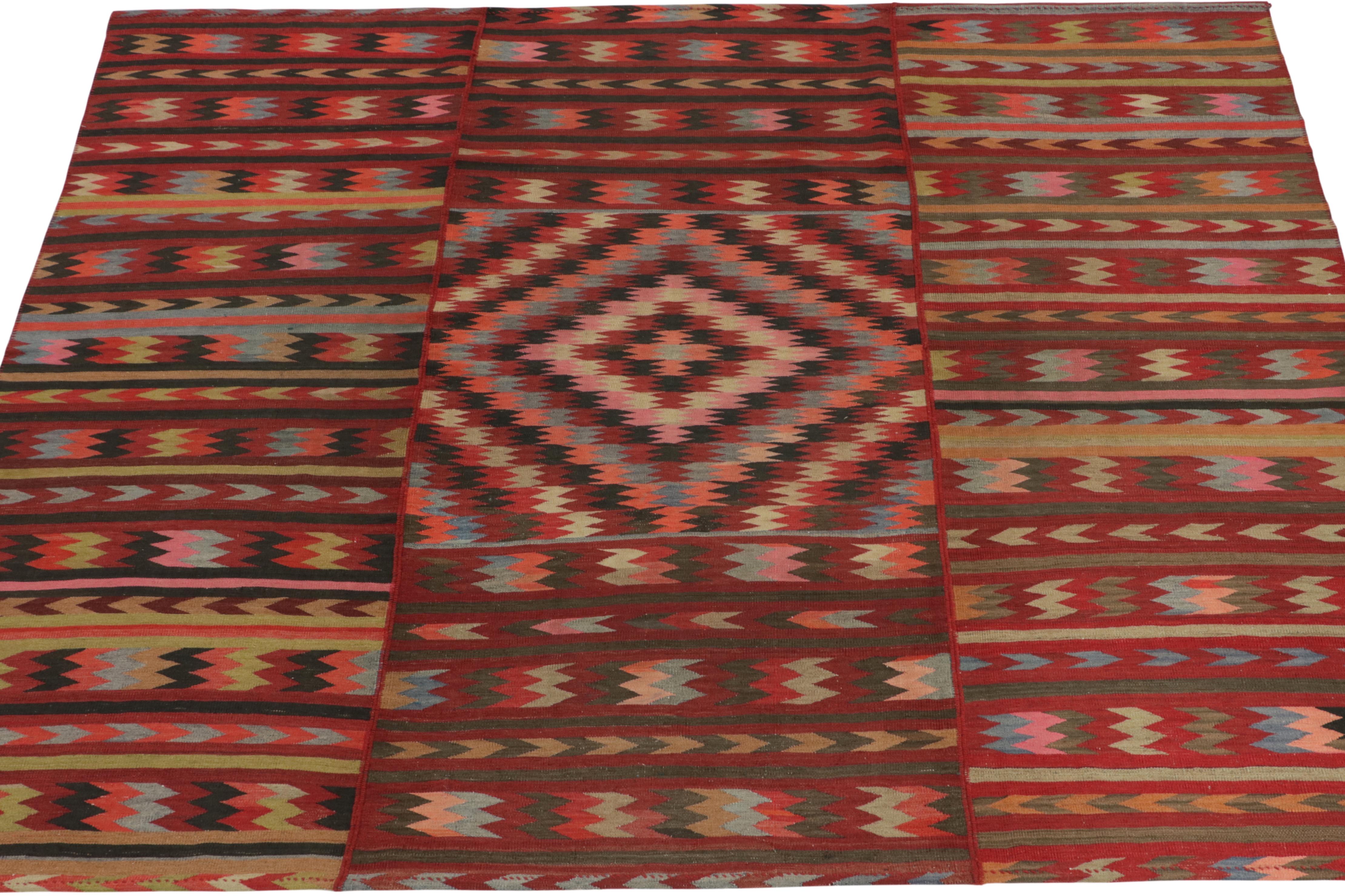 Hand-Knotted Vintage Persian Bidjar Tribal Kilim in Polychromatic Patterns by Rug & Kilim For Sale