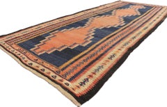 Vintage Persian Bijar Kilim Rug, Modern Desert Chic Meets Tribal Enchantment