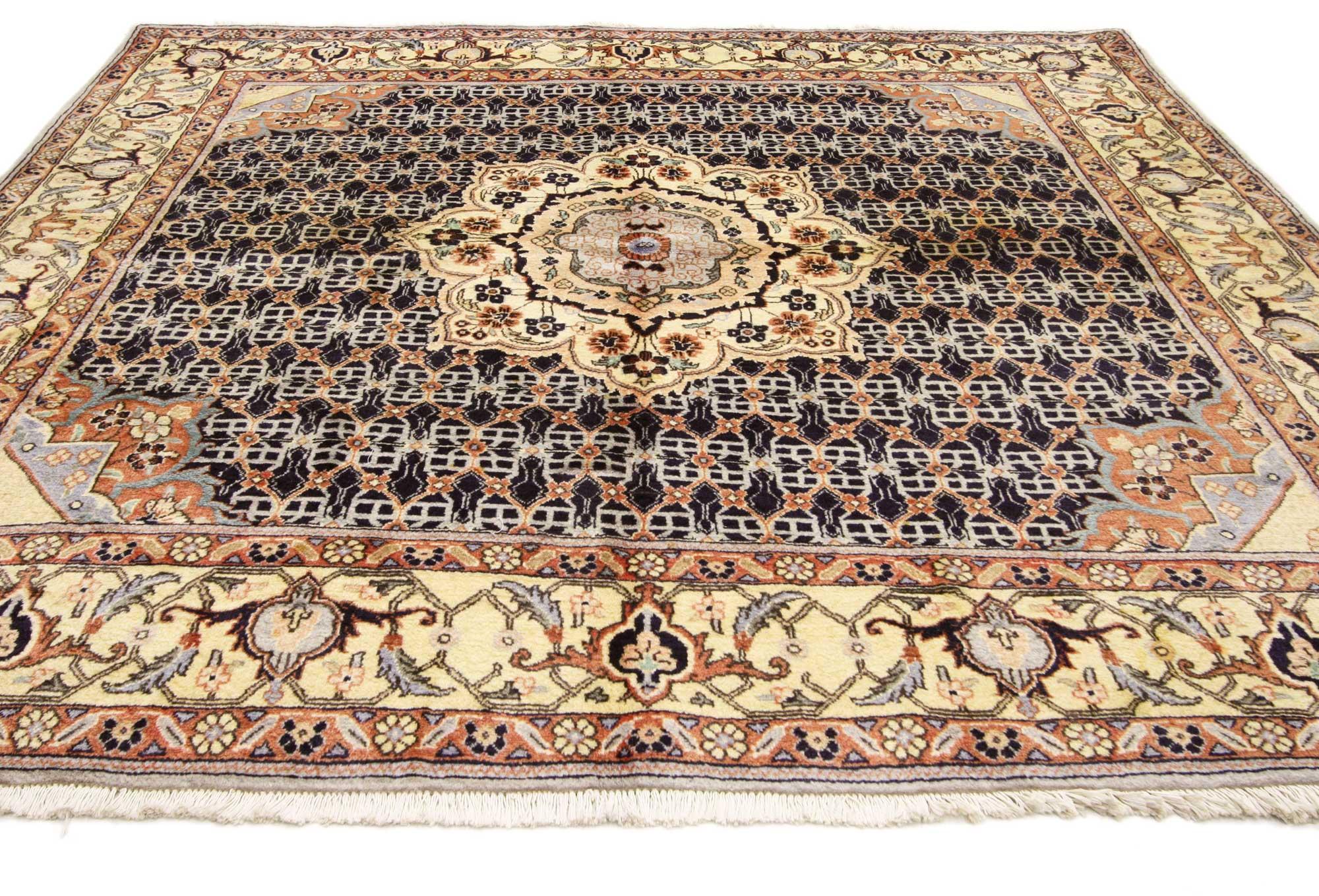 Victorian Vintage Persian Bijar Rug For Sale
