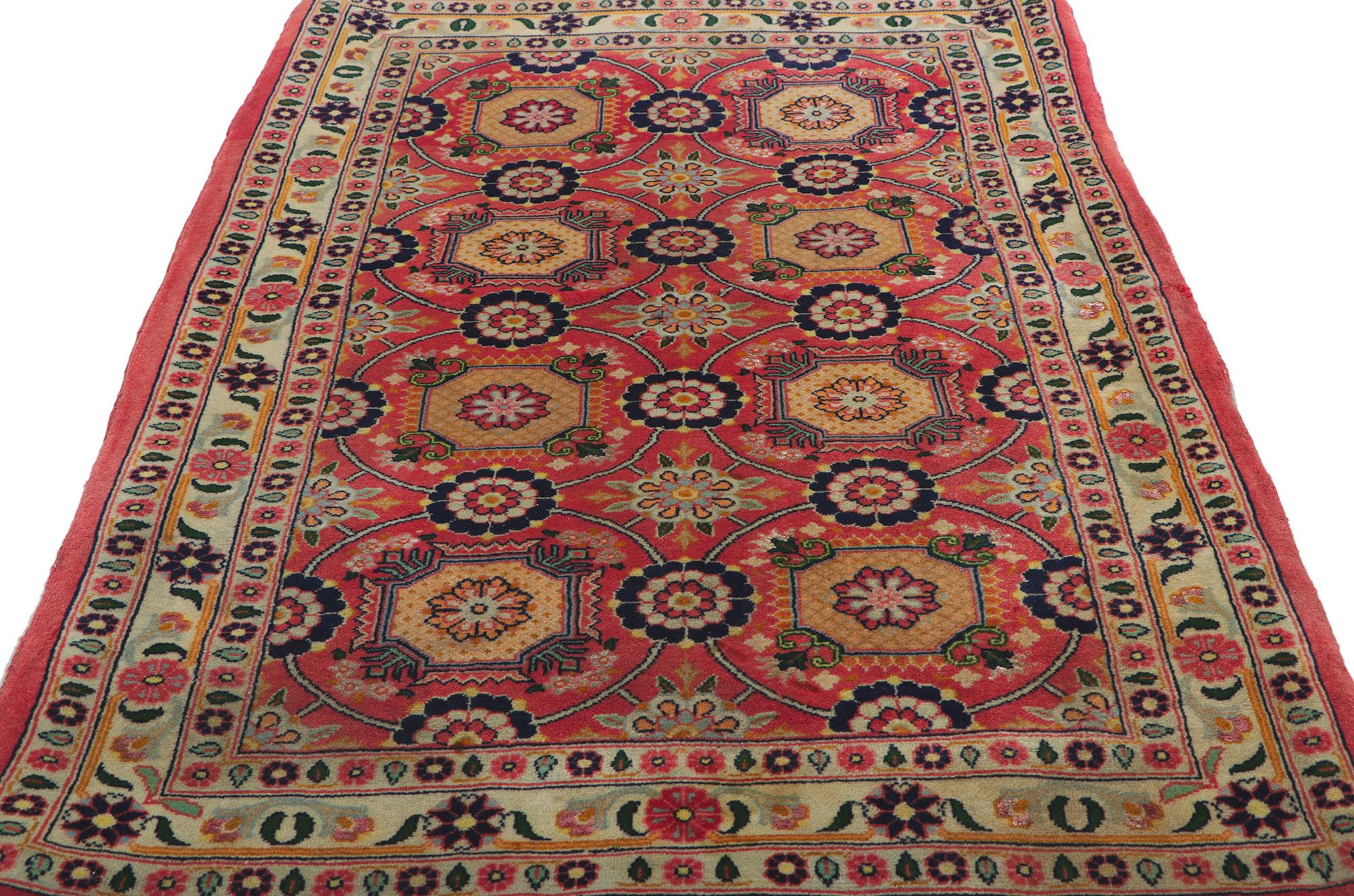 Persischer Bijar-Teppich im Vintage-Stil, zeitlose Eleganz trifft auf maurischen Charme (Handgeknüpft) im Angebot