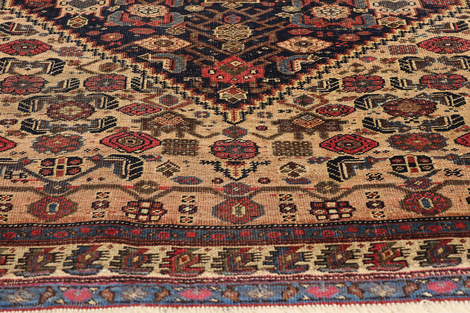 Vintage Persian Bijar Rug In Good Condition For Sale In Dallas, TX