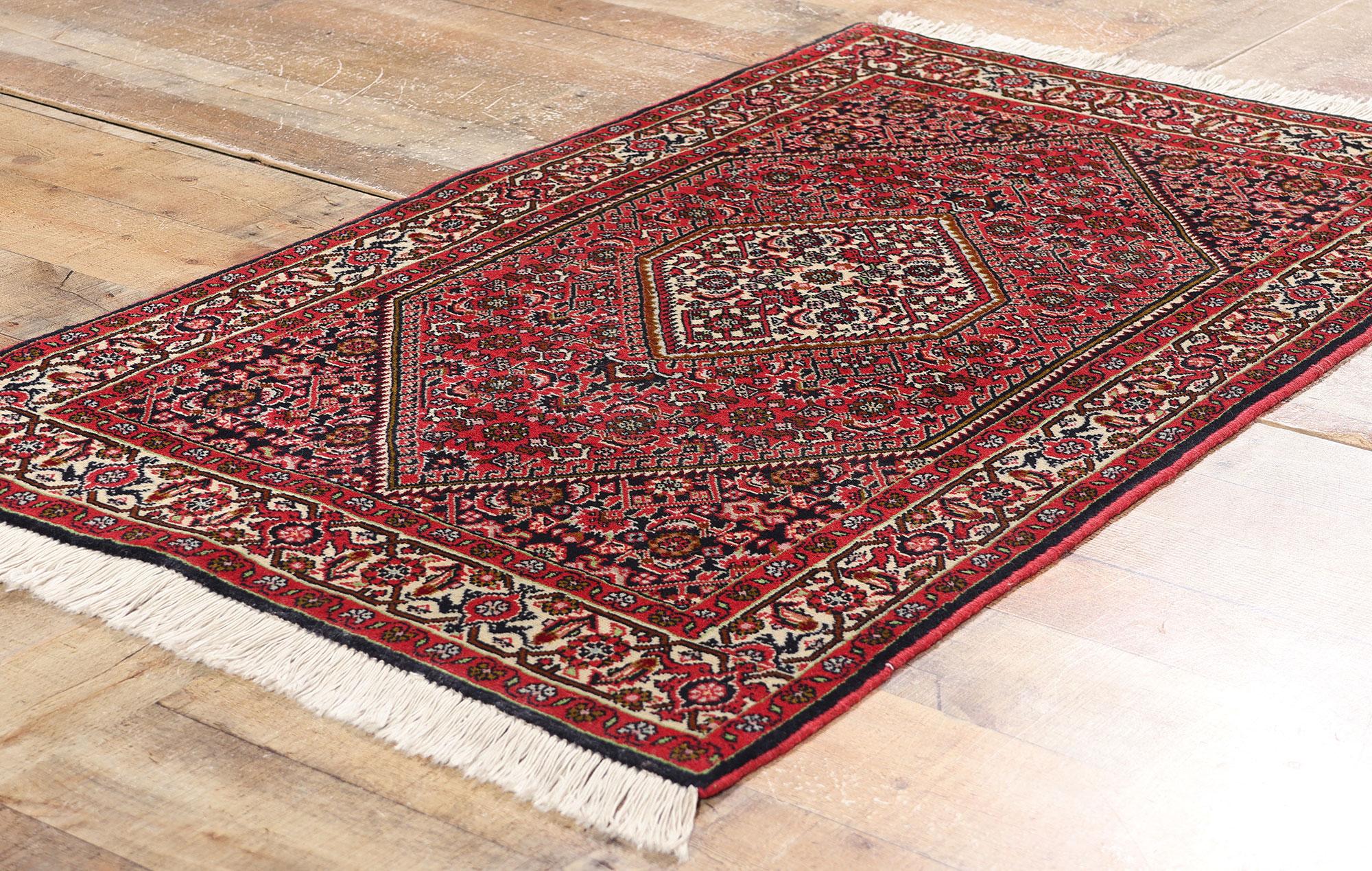 Wool Vintage Persian Bijar Rug For Sale