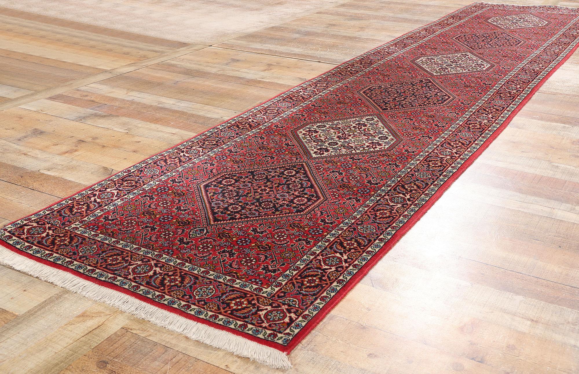 Vintage Persisch Bijar Teppich Läufer (Wolle) im Angebot