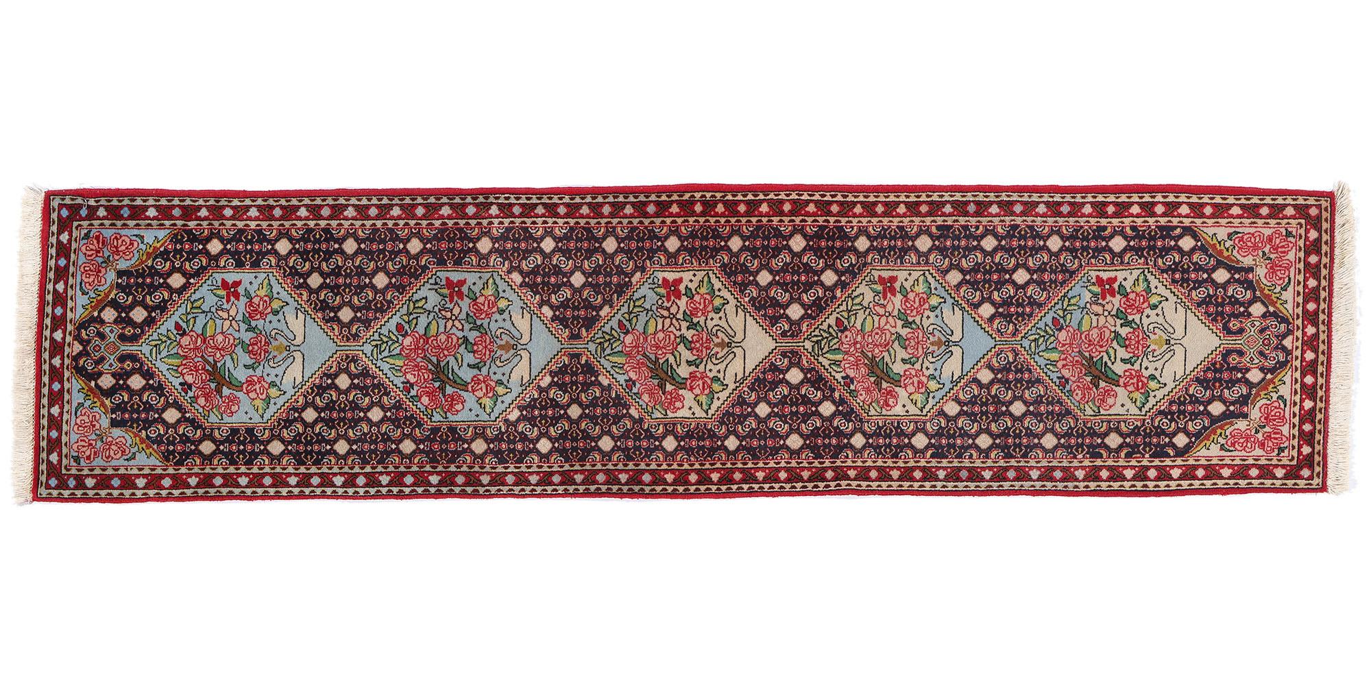 Vintage Persian Bijar Rug, Sofreh Aghd Wedding Runner For Sale 3