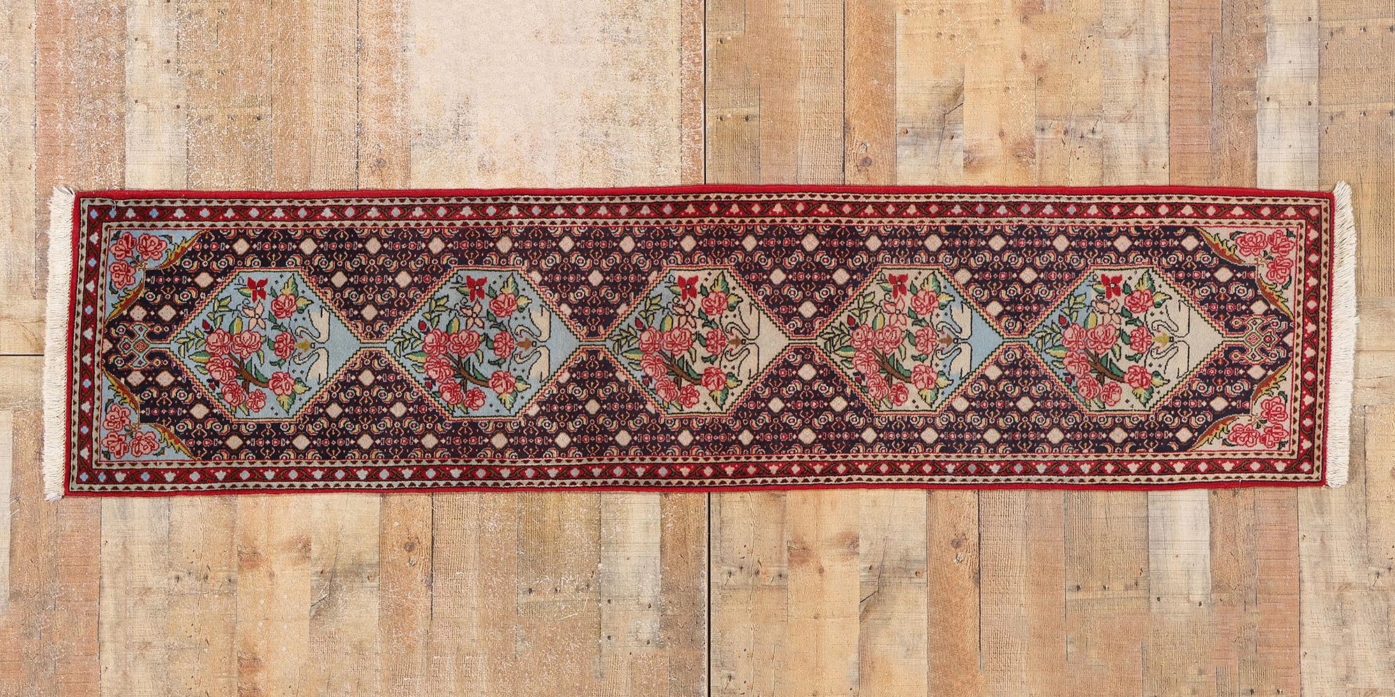Vintage Persian Bijar Rug, Sofreh Aghd Wedding Runner For Sale 2
