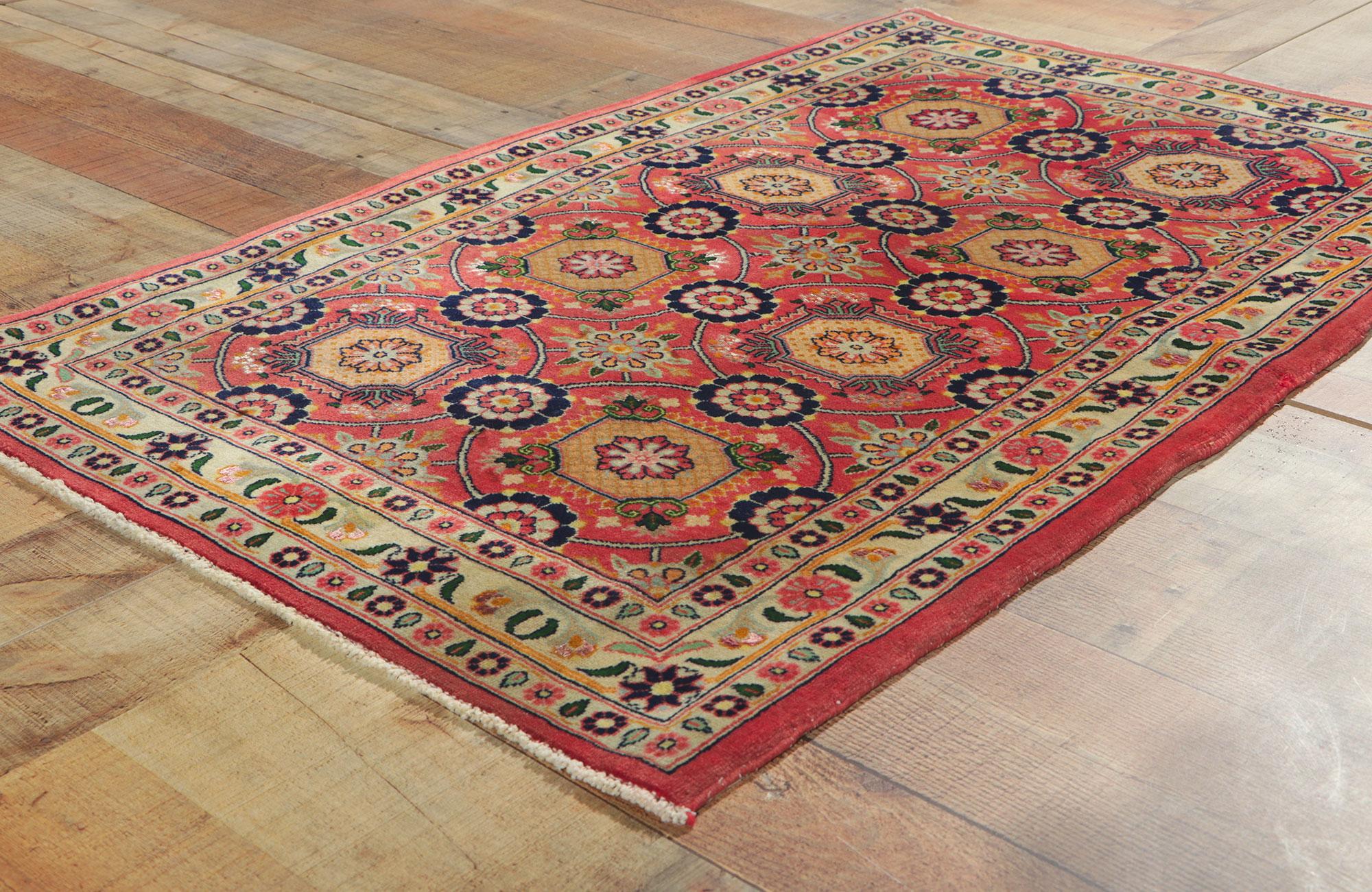 Persischer Bijar-Teppich im Vintage-Stil, zeitlose Eleganz trifft auf maurischen Charme im Angebot 3