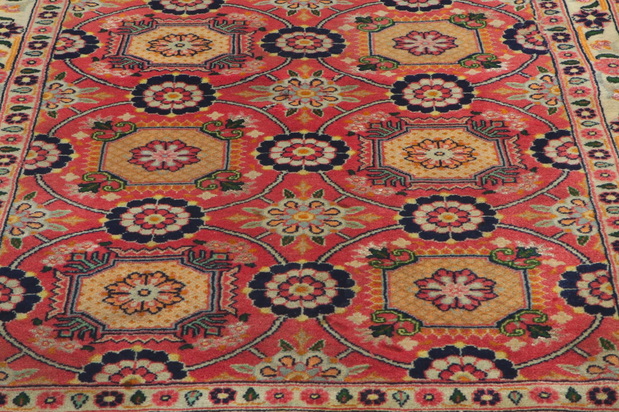 Persischer Bijar-Teppich im Vintage-Stil, zeitlose Eleganz trifft auf maurischen Charme im Angebot 1