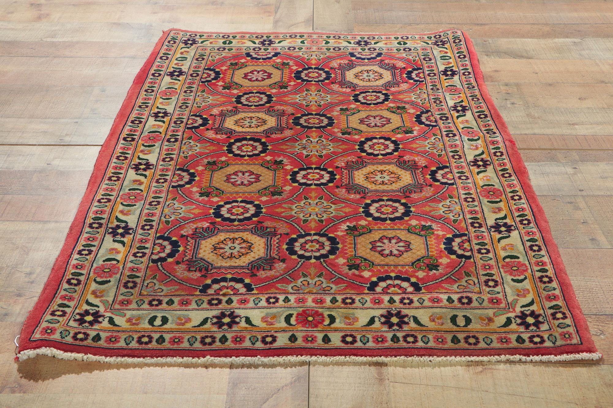 Vintage Persian Bijar Rug, Timeless Elegance Meets Moorish Enchantment For Sale 2