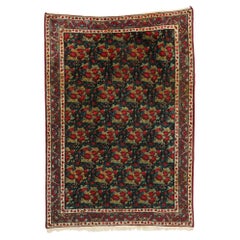 1920's Persian Halvai Guli Farang Bijar Carpet with Traditional Style