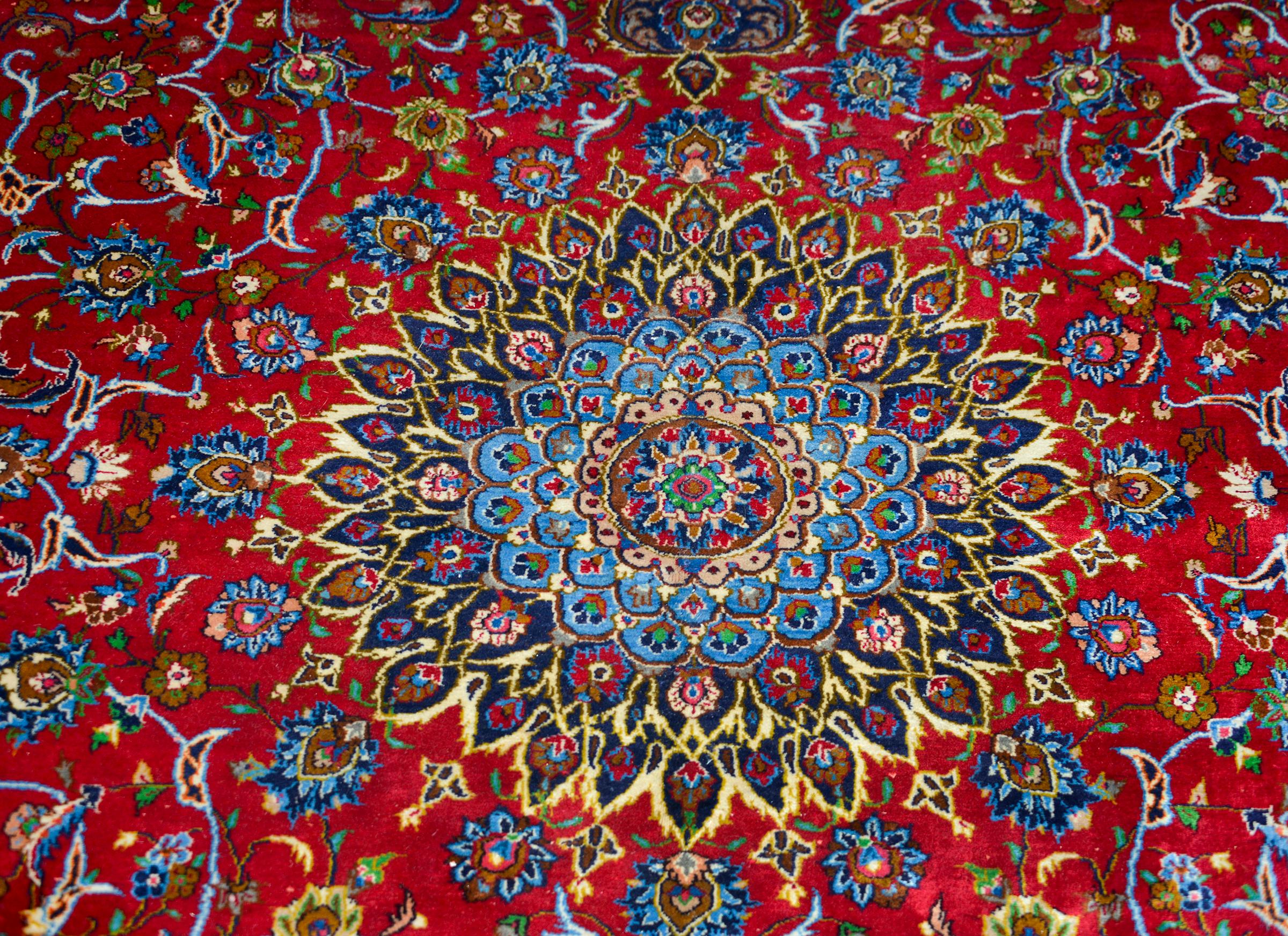 Hand-Knotted Vintage Persian Birjand Rug For Sale