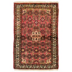 Vintage Persian Borchelou Hamadan Accent Rug with Romantic Arts & Crafts Style