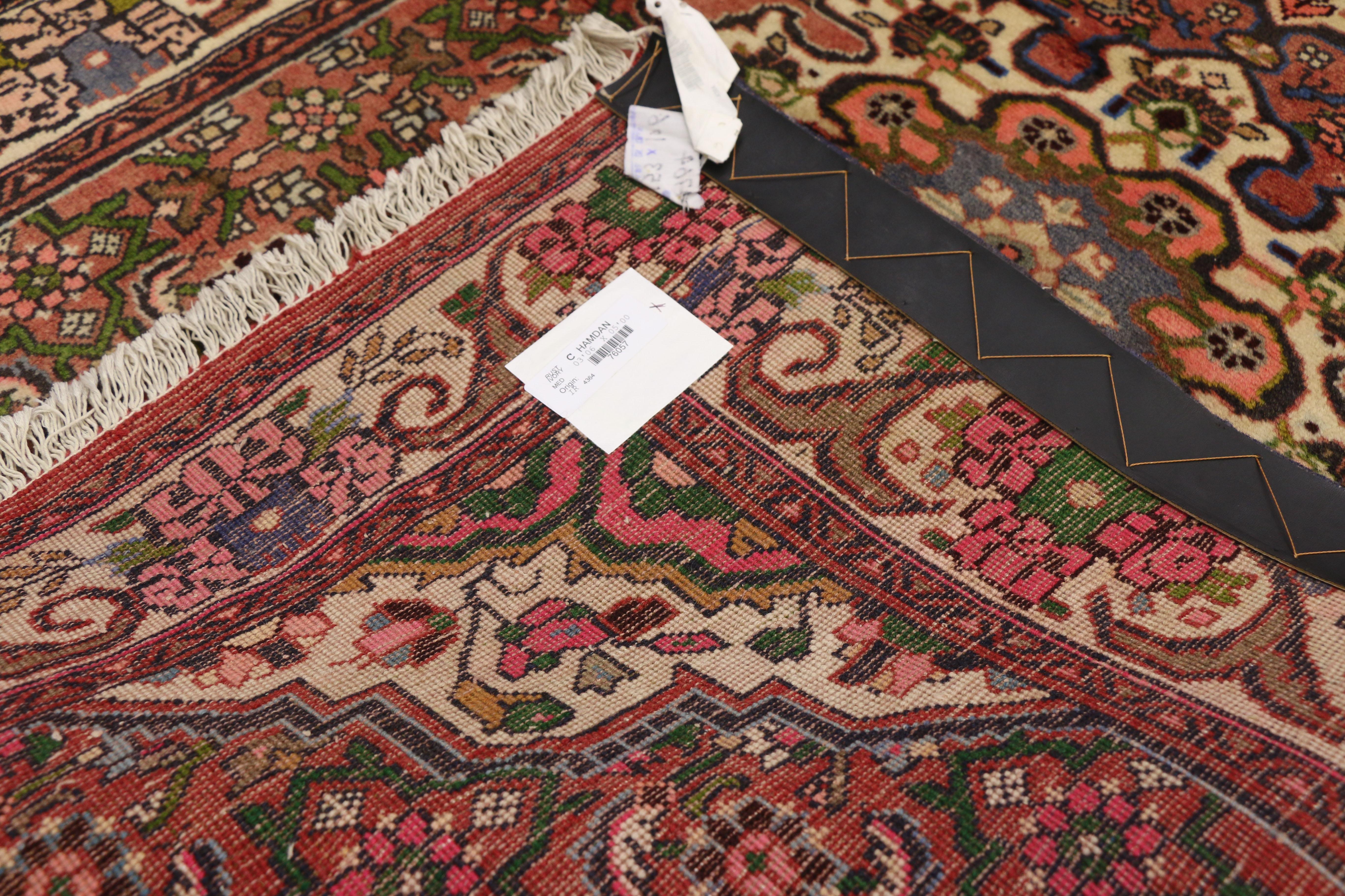 Persischer Borchelou Hamadan-Teppich, Eingangs- oder Foyer-Teppich, Borchelou im Zustand „Gut“ im Angebot in Dallas, TX