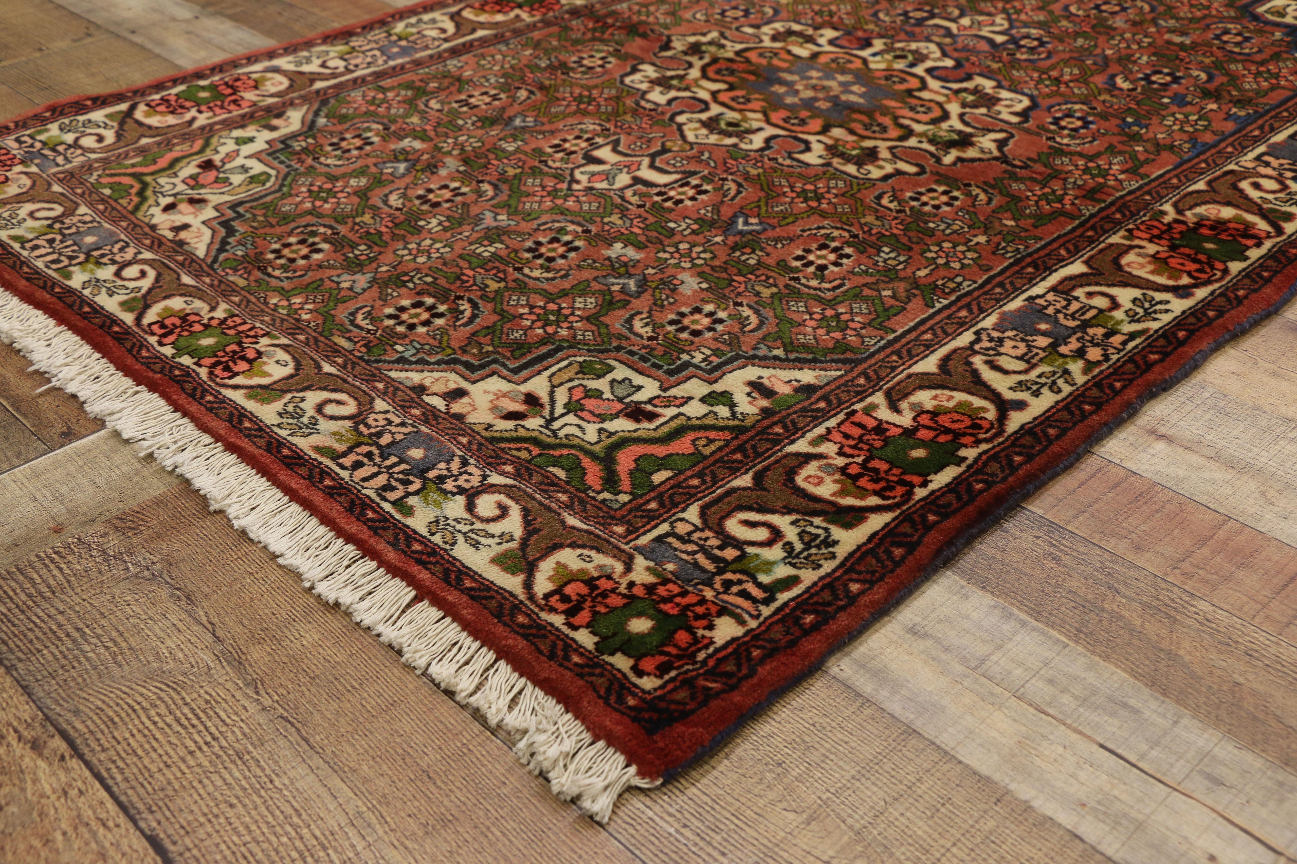 20th Century Vintage Persian Borchelou Hamadan Rug, Entry or Foyer Rug For Sale