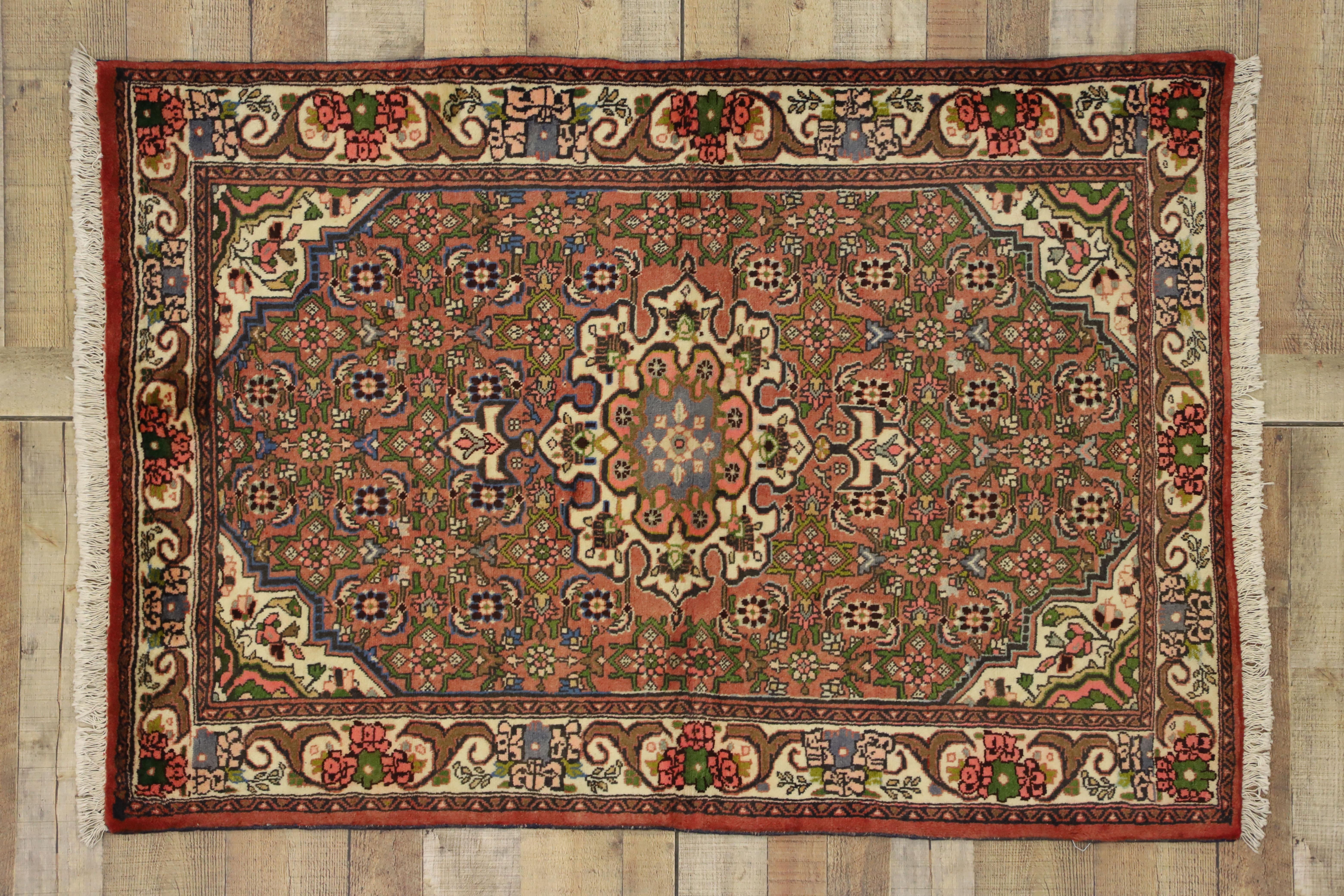 Vintage Persian Borchelou Hamadan Rug, Entry or Foyer Rug For Sale 1