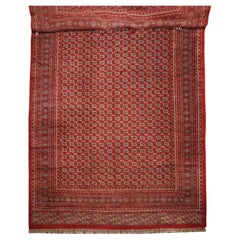 Vintage Persian Bukhara Turkoman Rug