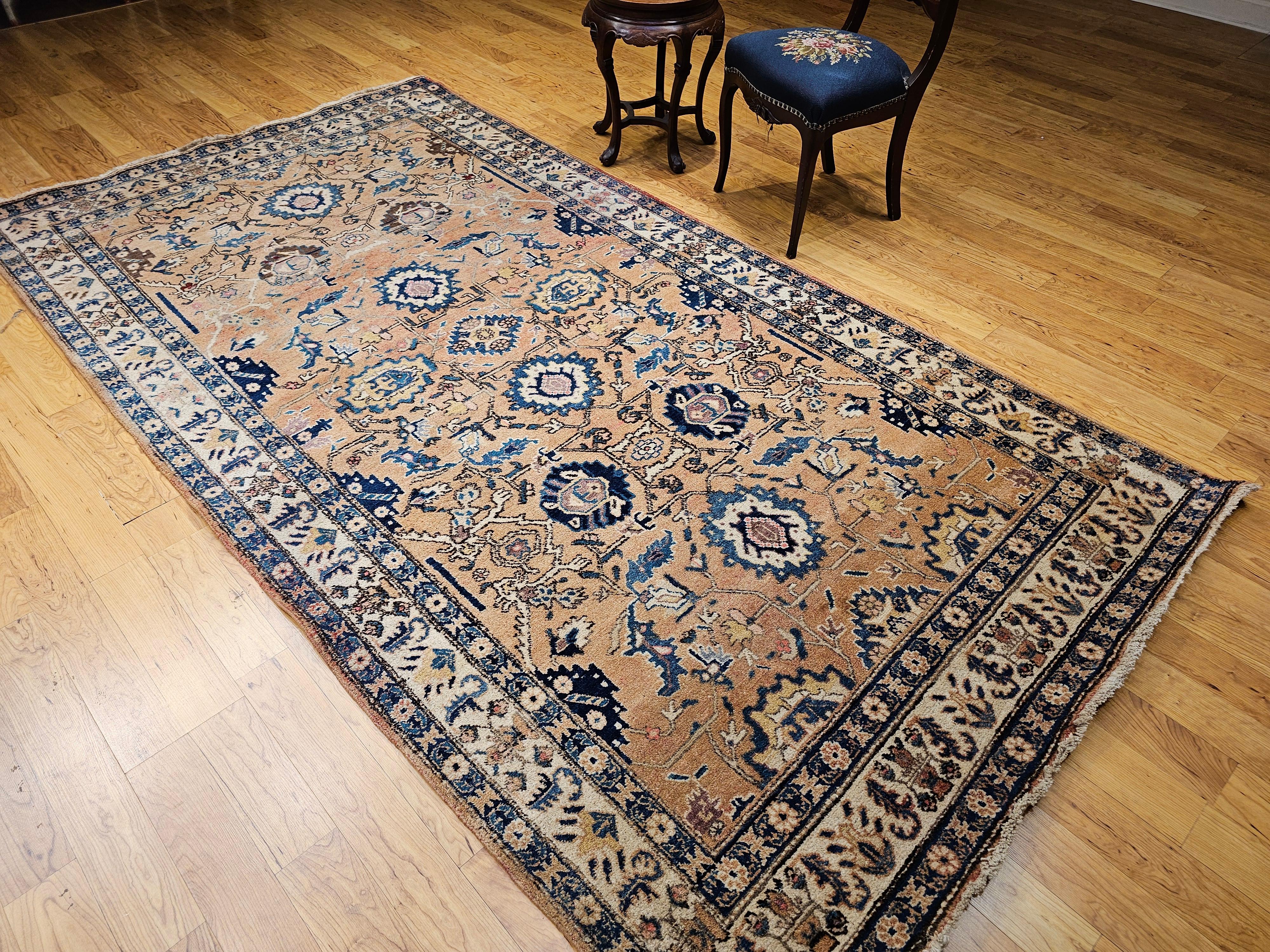 Vintage Persian Camel Hair Malayer For Sale 13