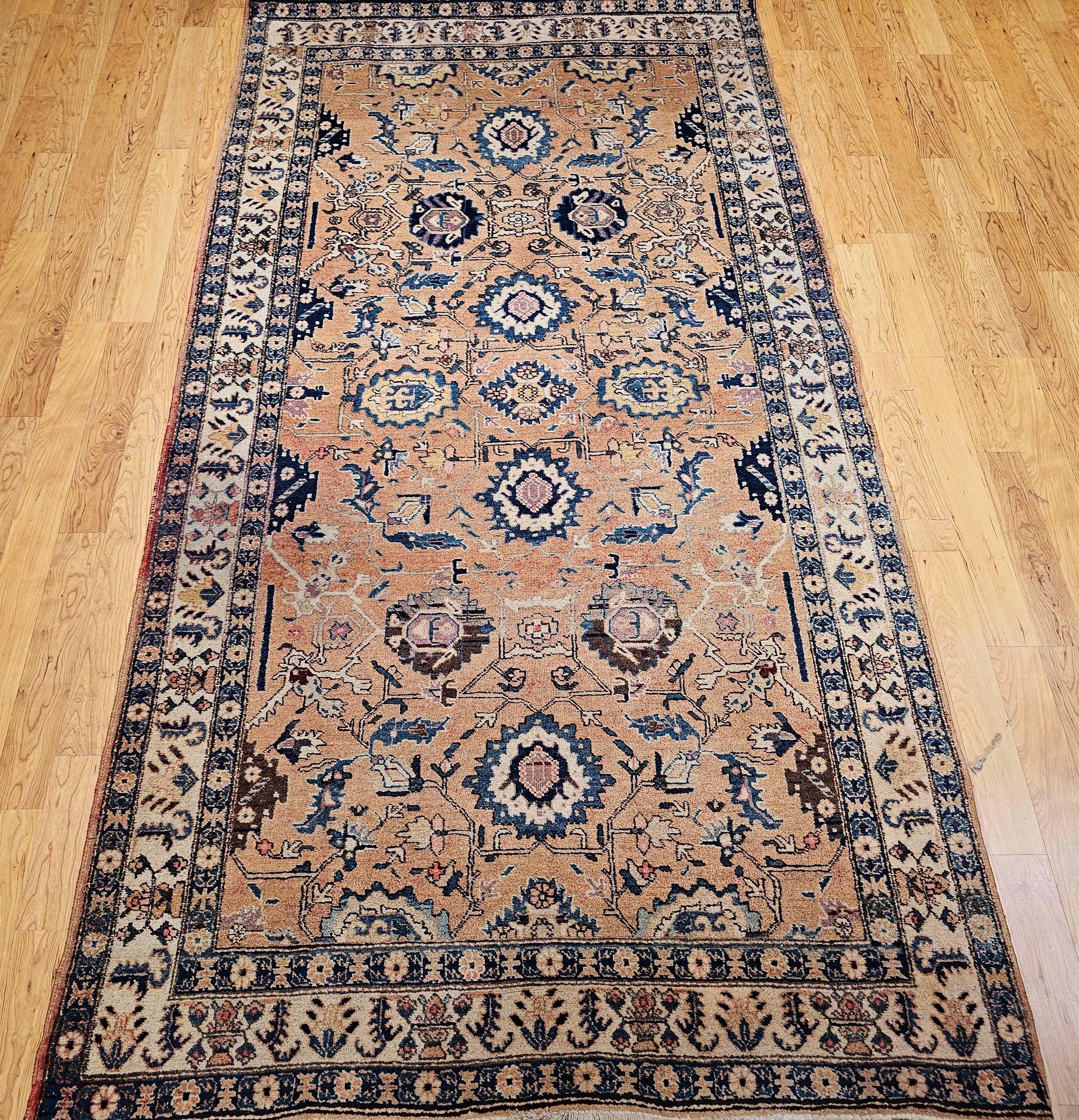 Vintage Persian Camel Hair Malayer In Good Condition For Sale In Barrington, IL