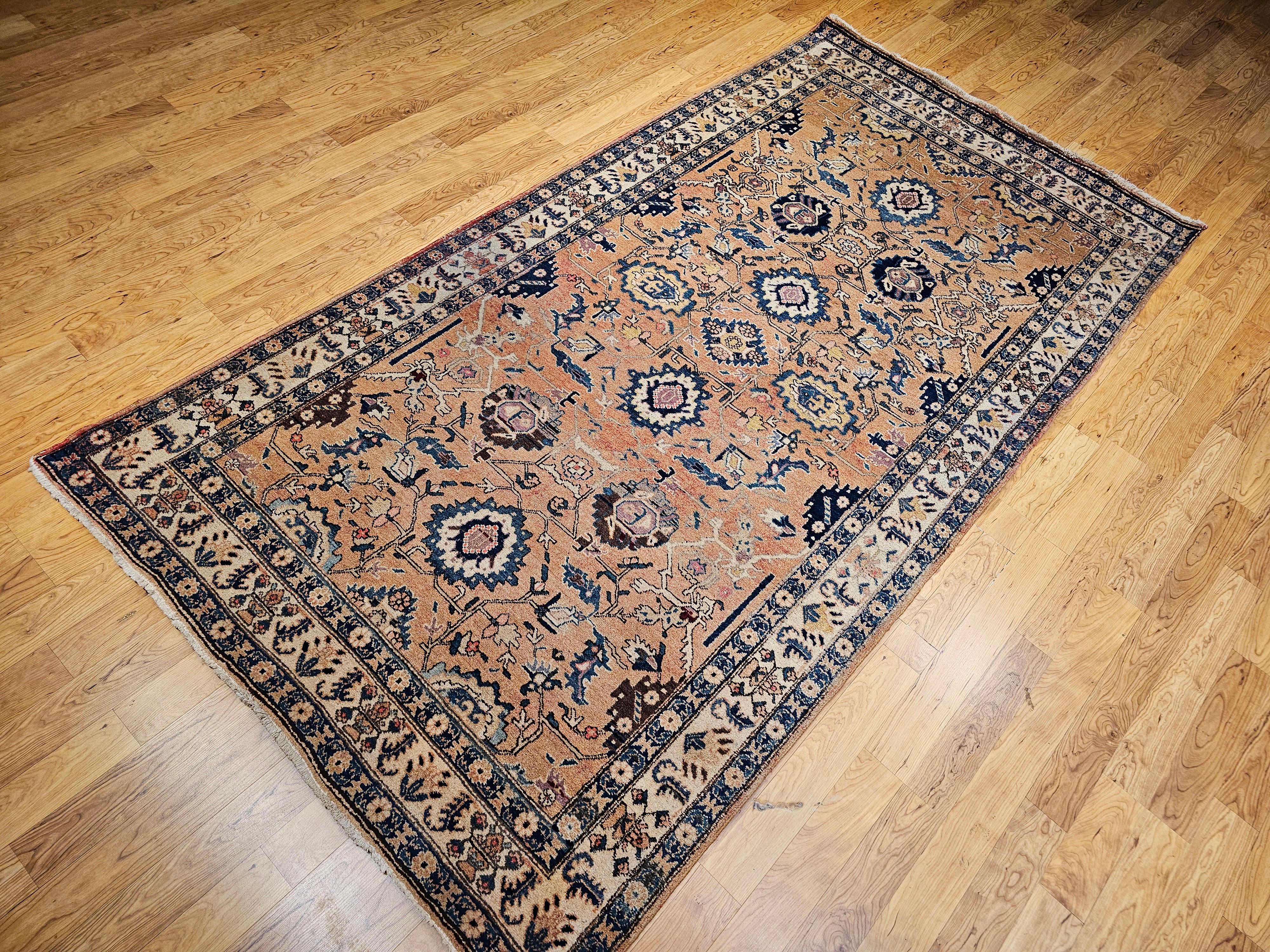 20th Century Vintage Persian Camel Hair Malayer For Sale