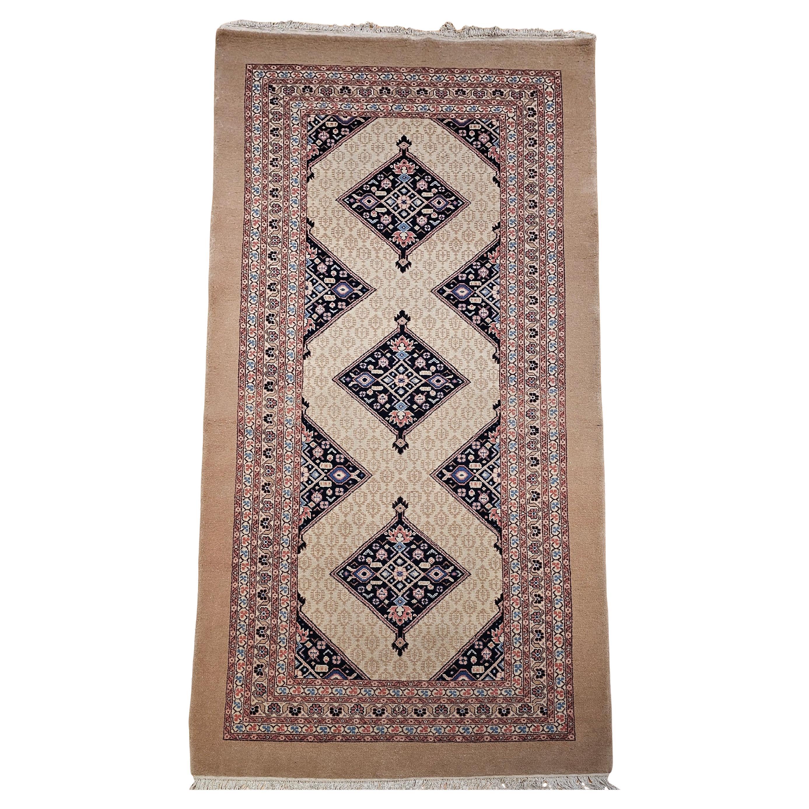Vintage Persian Camelhair Malayer Gallery Rug