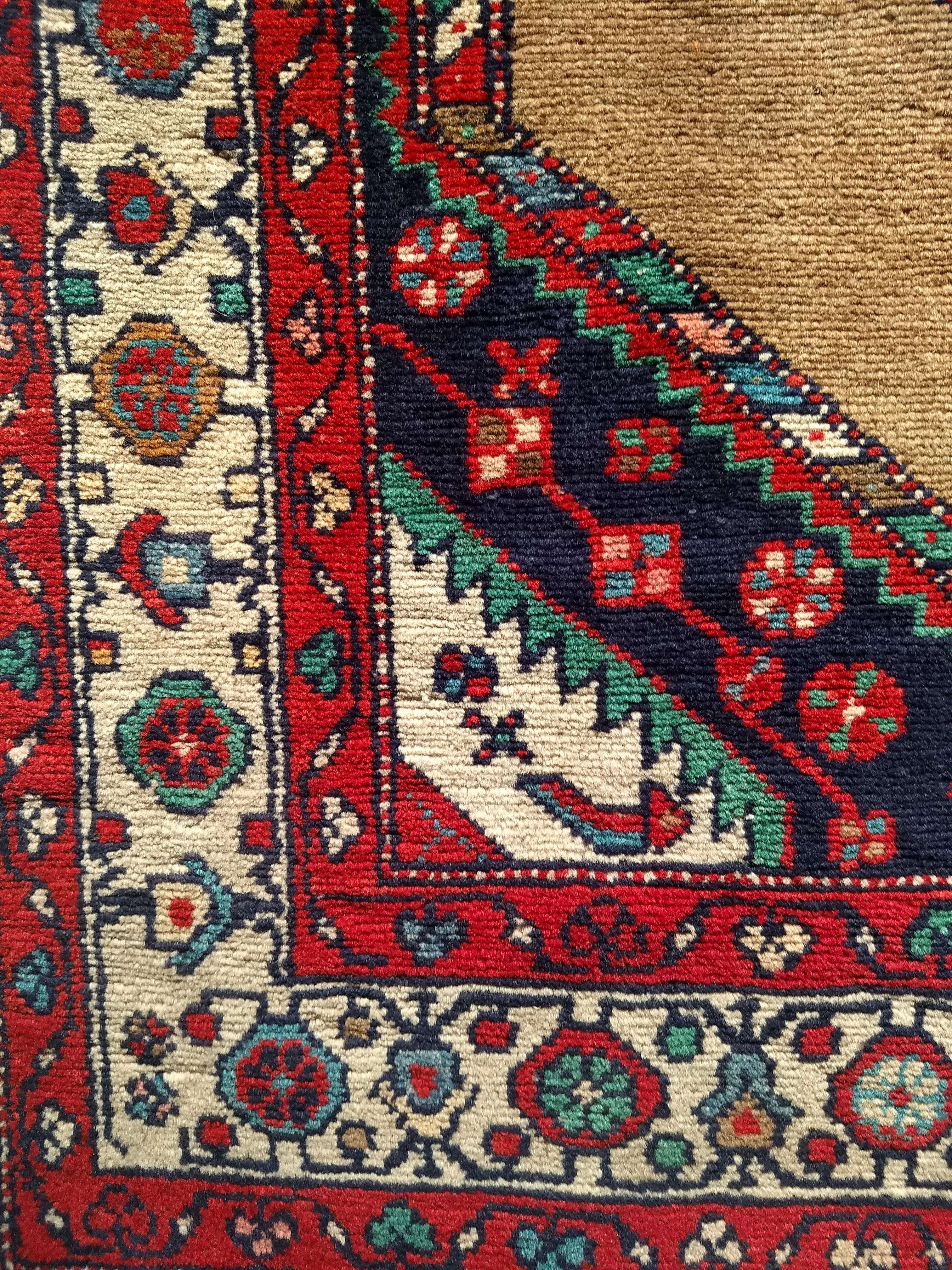Tappeto persiano vintage in pelo di cammello Malayer In condizioni buone in vendita a Barrington, IL