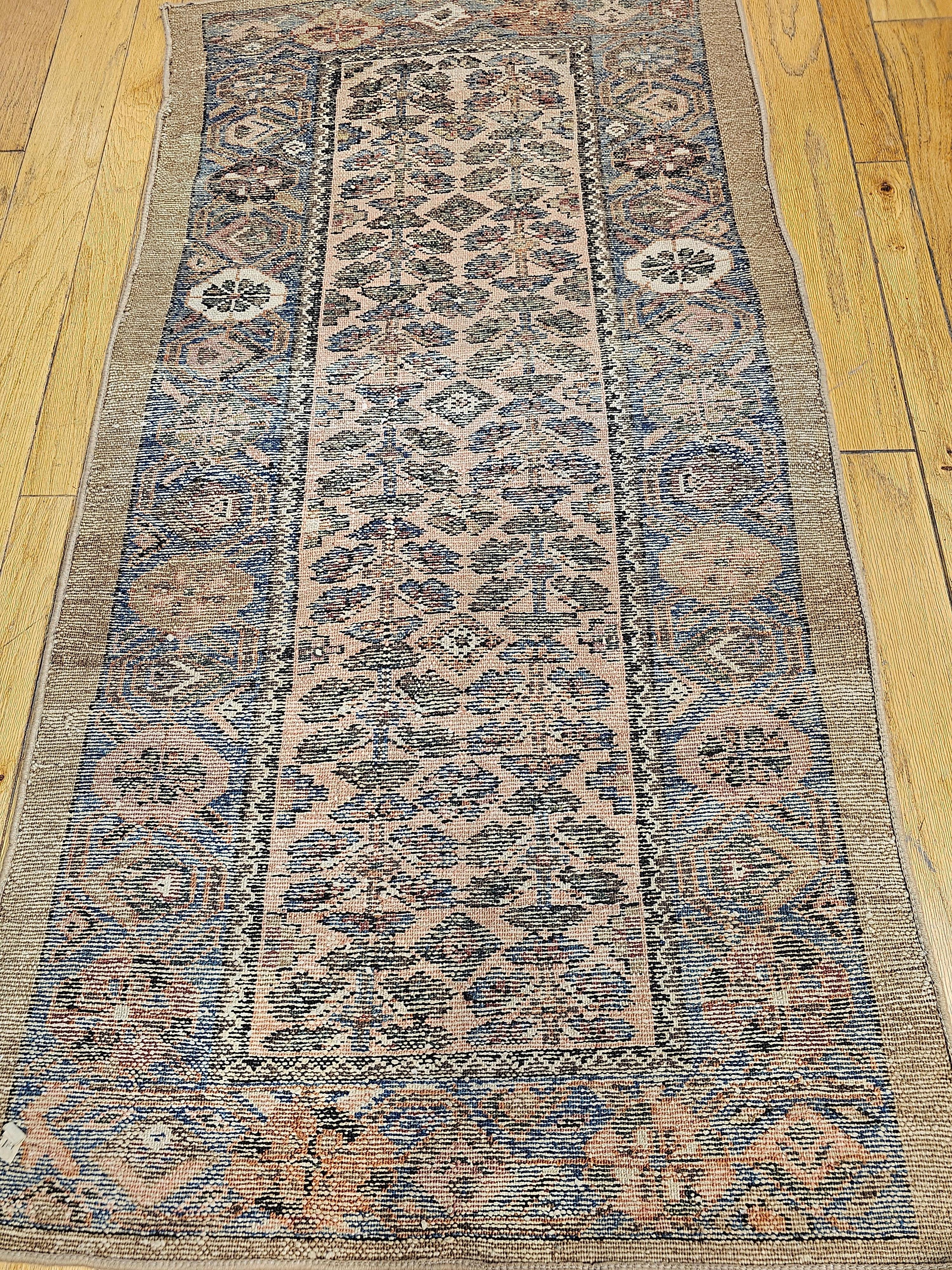 Persischer Malayer-Teppich aus Kamelhaar in Allover-Muster, Vintage im Angebot 8
