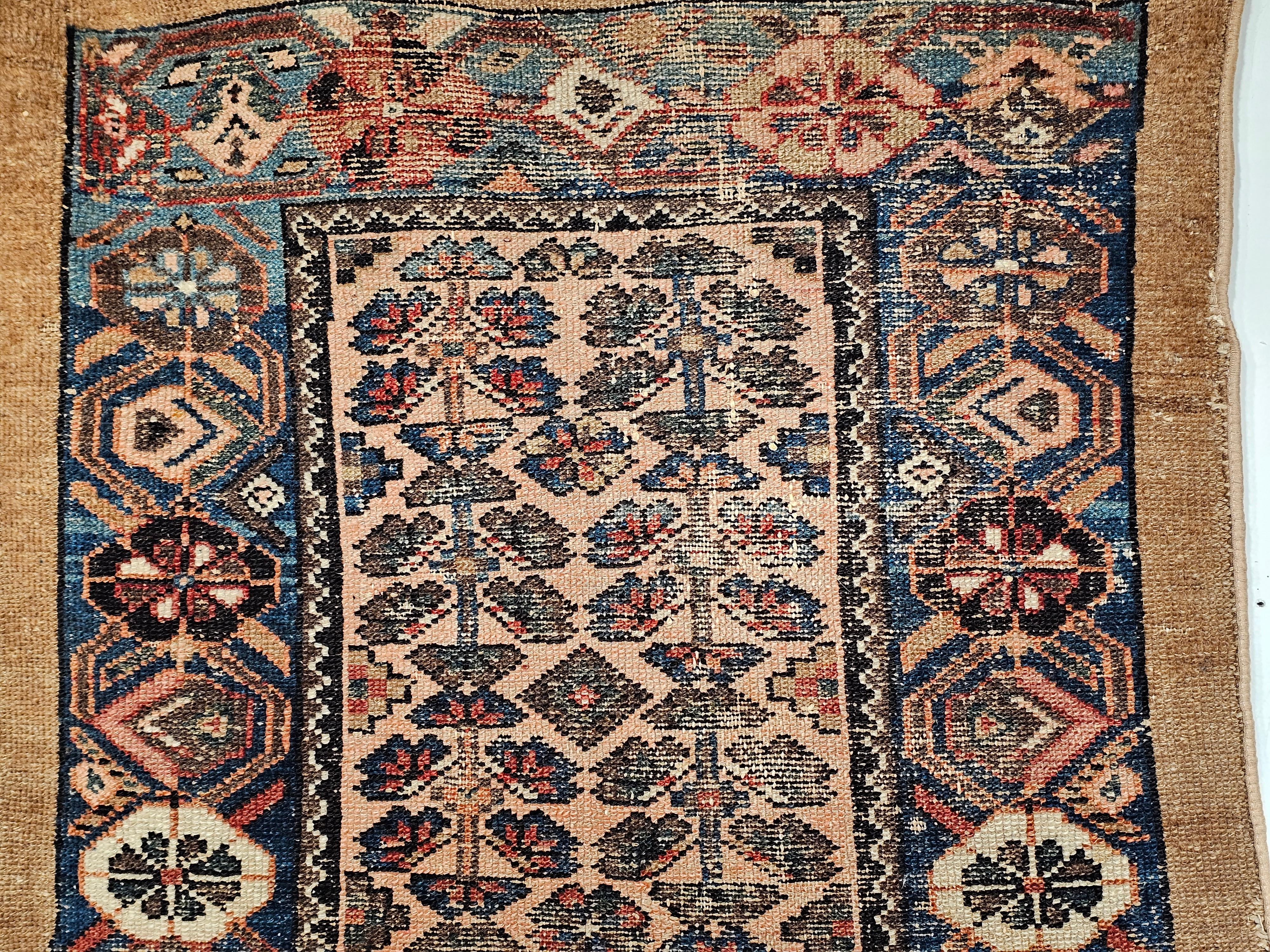 Persischer Malayer-Teppich aus Kamelhaar in Allover-Muster, Vintage (Handgeknüpft) im Angebot