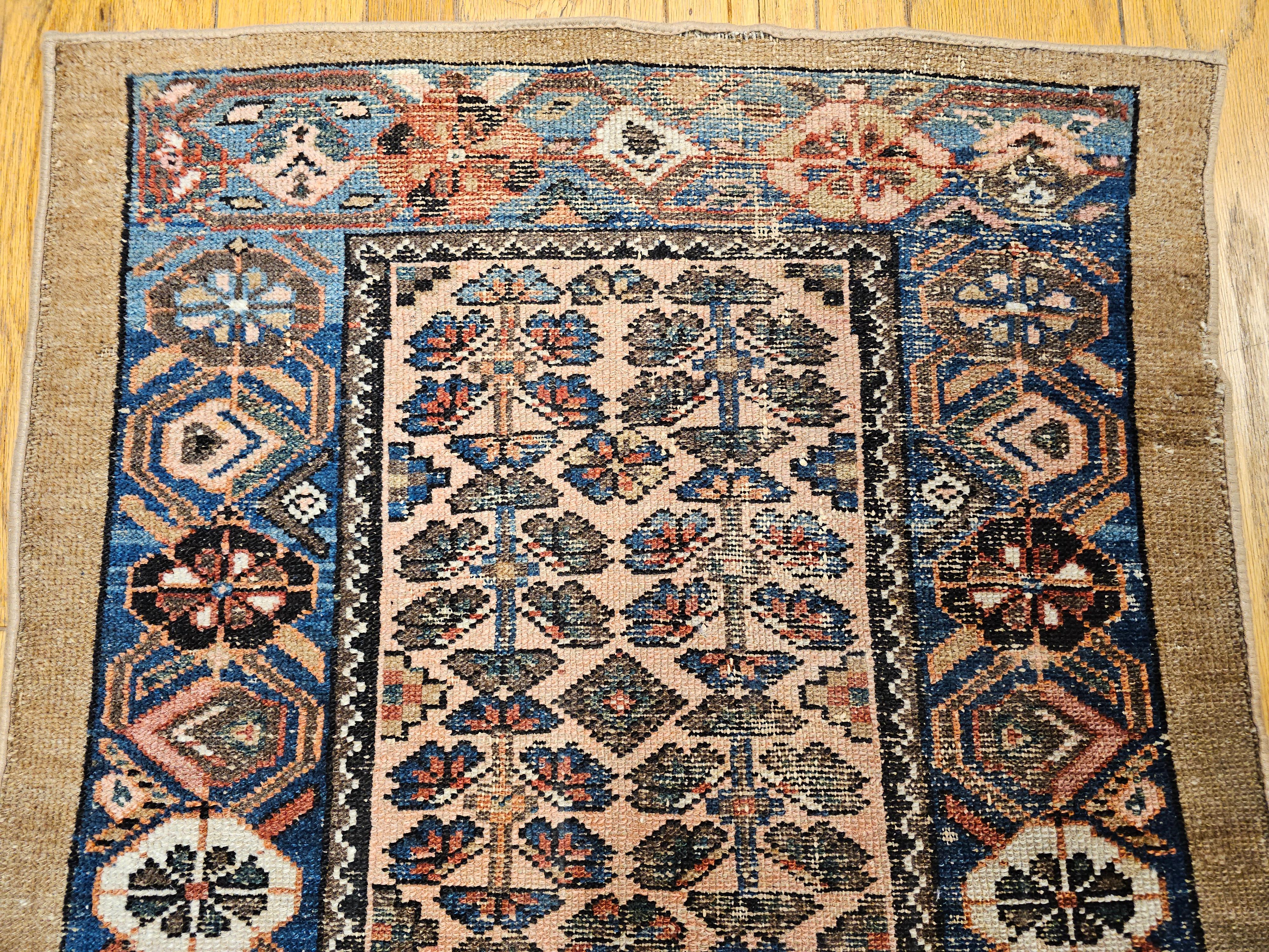 Persischer Malayer-Teppich aus Kamelhaar in Allover-Muster, Vintage (Baumwolle) im Angebot
