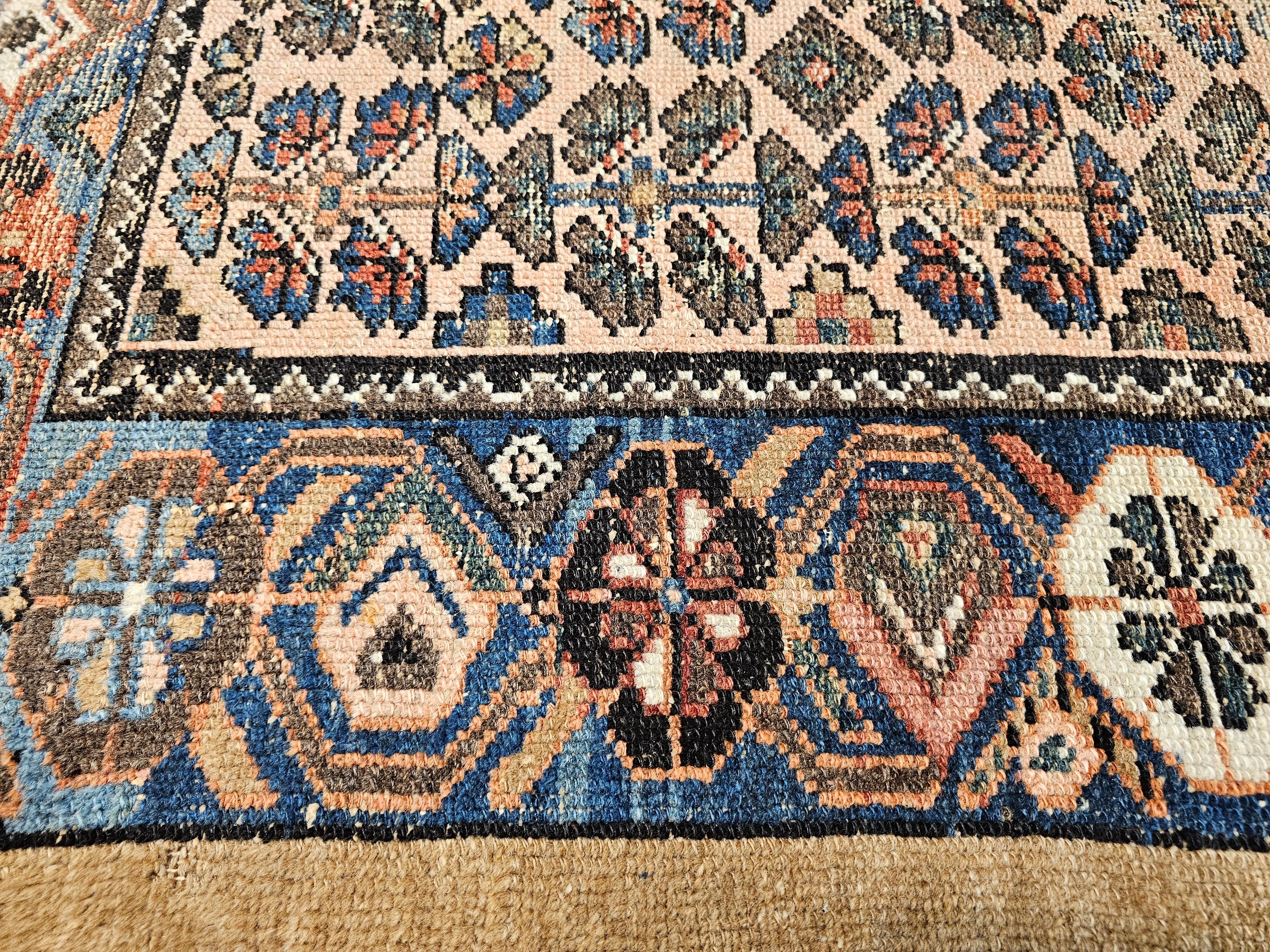 Persischer Malayer-Teppich aus Kamelhaar in Allover-Muster, Vintage im Angebot 2