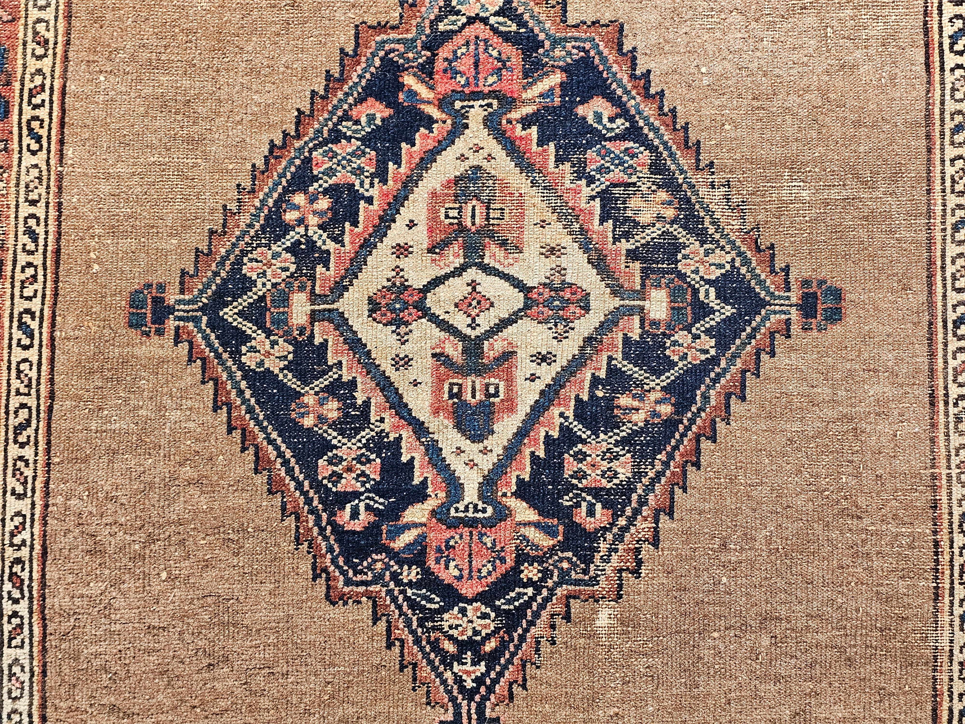Vintage Persian Camelhair Malayer Area Rug For Sale 2