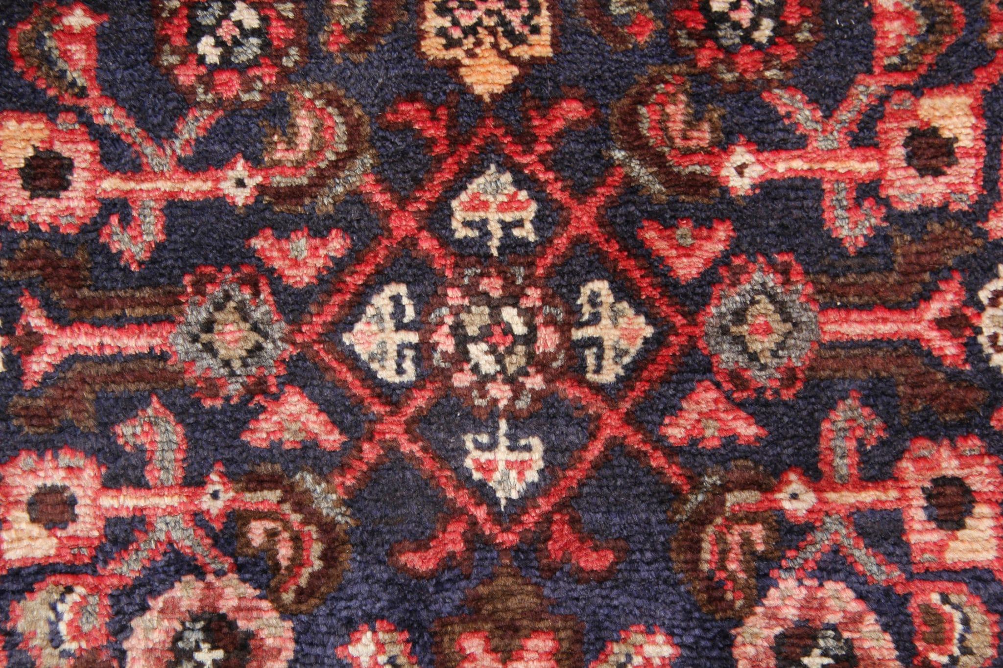 Indulge in the timeless charm of this vintage carpet runner, a classic masterpiece. Crafted with meticulous attention to detail, this rug embodies the essence of traditional craftsmanship, boasting a captivating blend of history, artistry, and