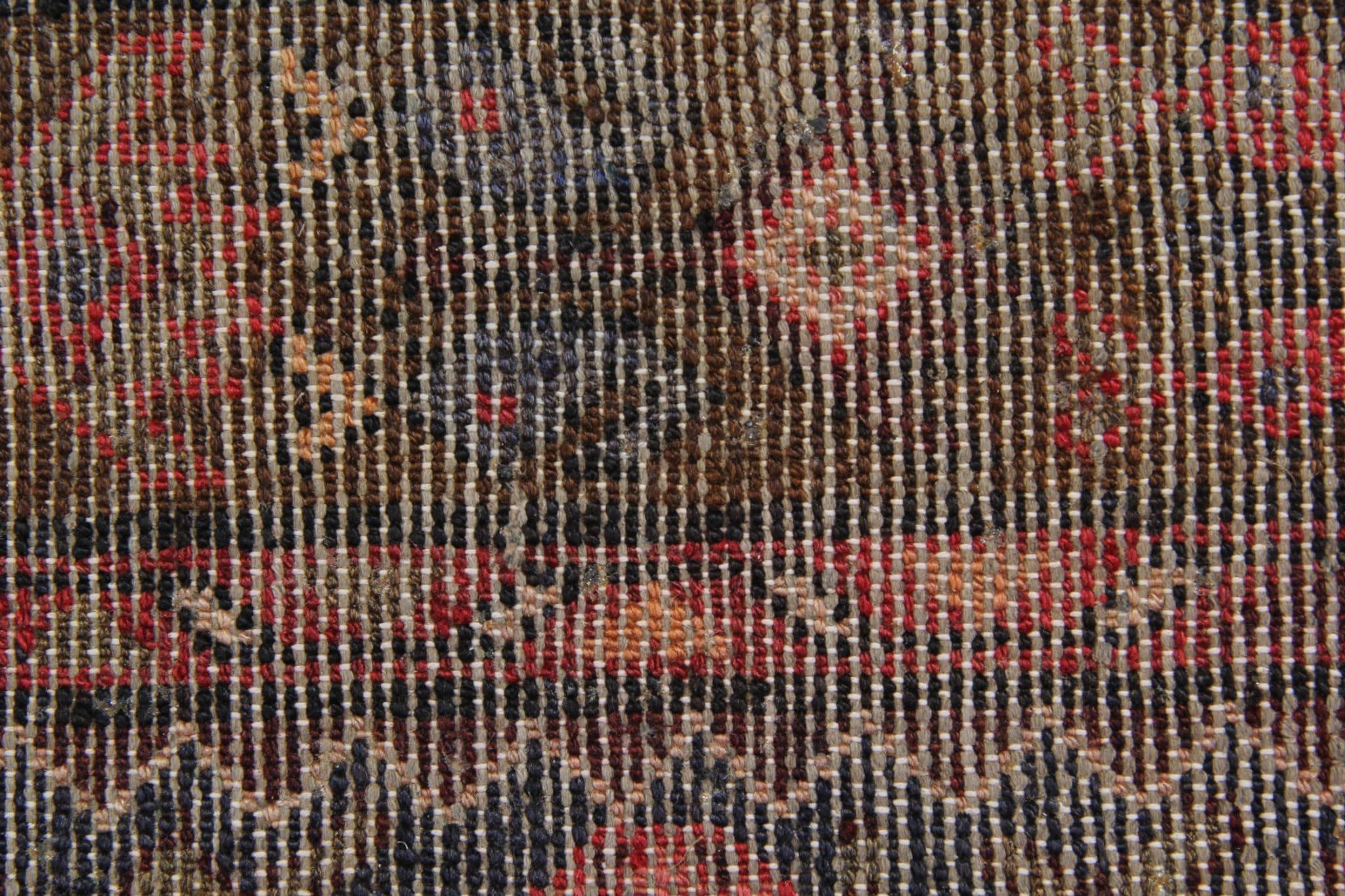 Vintage Carpet Runner, Blue Geometric Traditional Runner Rug In Excellent Condition For Sale In Hampshire, GB