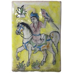 Vintage Persian Ceramic Tile