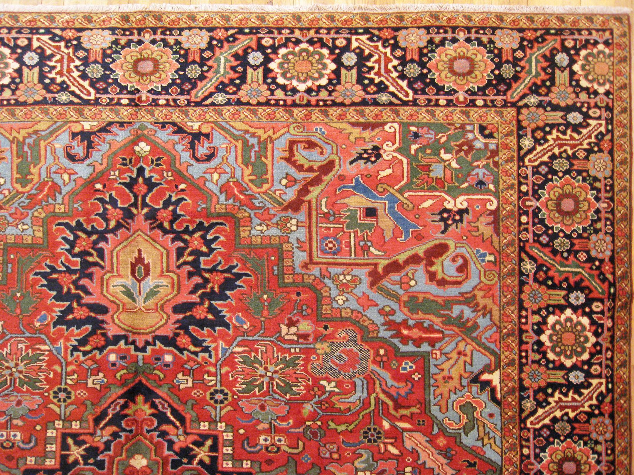 Vintage Persian Decorative Orienta Herizl Rug in Room Size 4