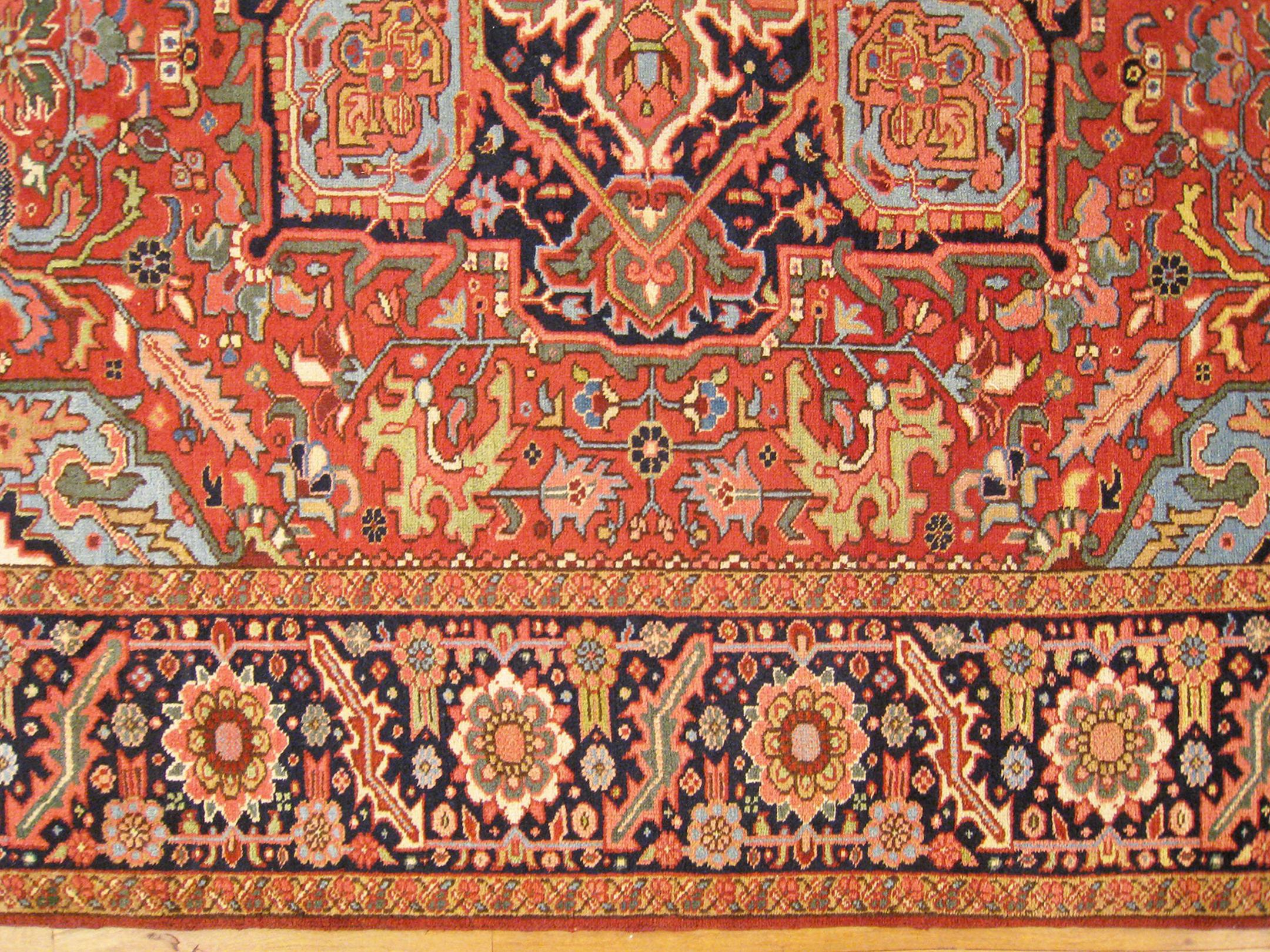 Wool Vintage Persian Decorative Orienta Herizl Rug in Room Size