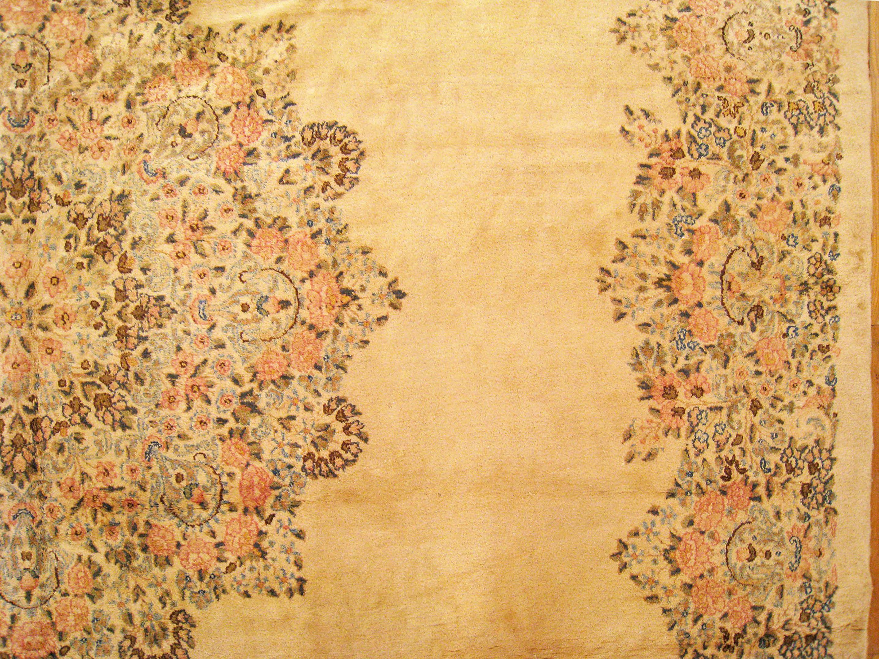 Vintage Persian Decorative Orienta Kerman Rug in Room Size  For Sale 3