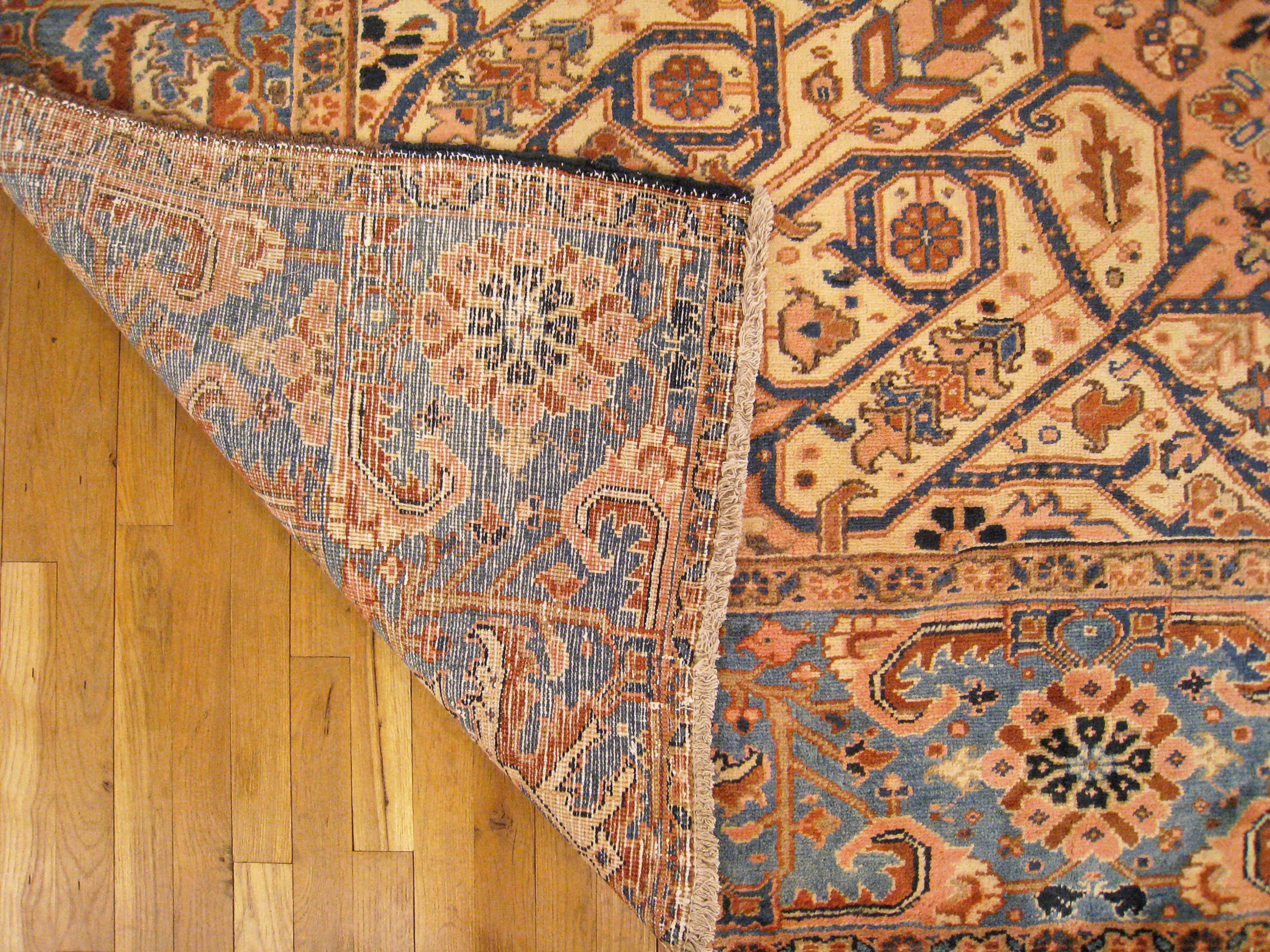 Vintage Persian Decorative Oriental Heriz Rug in Large Size For Sale 8