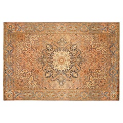 Tapis Heriz oriental décoratif persan vintage de grande taille