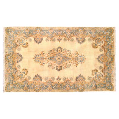 Vintage Persian Decorative Oriental Kerman Rug in Square Size For Sale ...