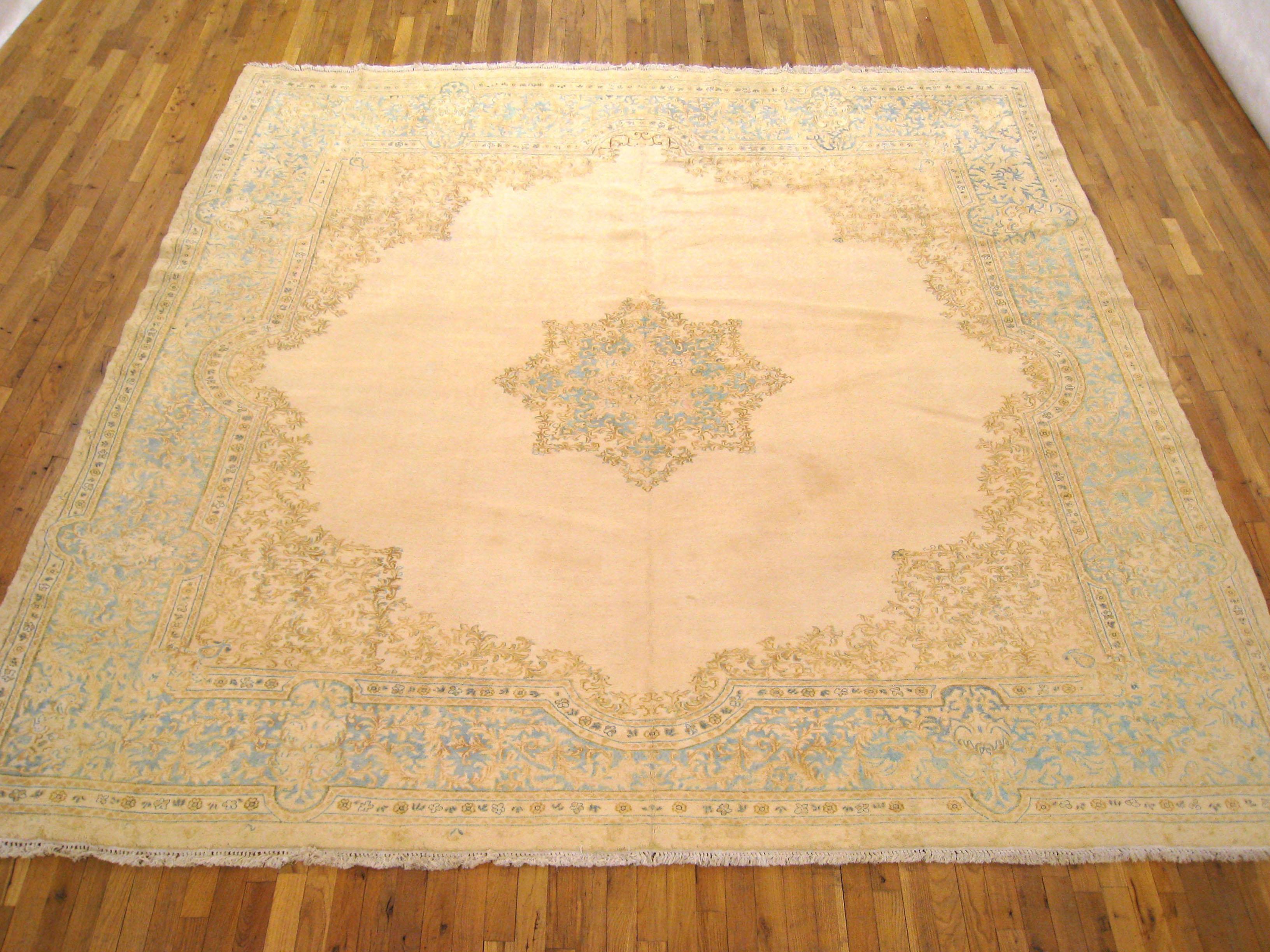 Vintage Persian Kerman Oriental Carpet, Size 10'1