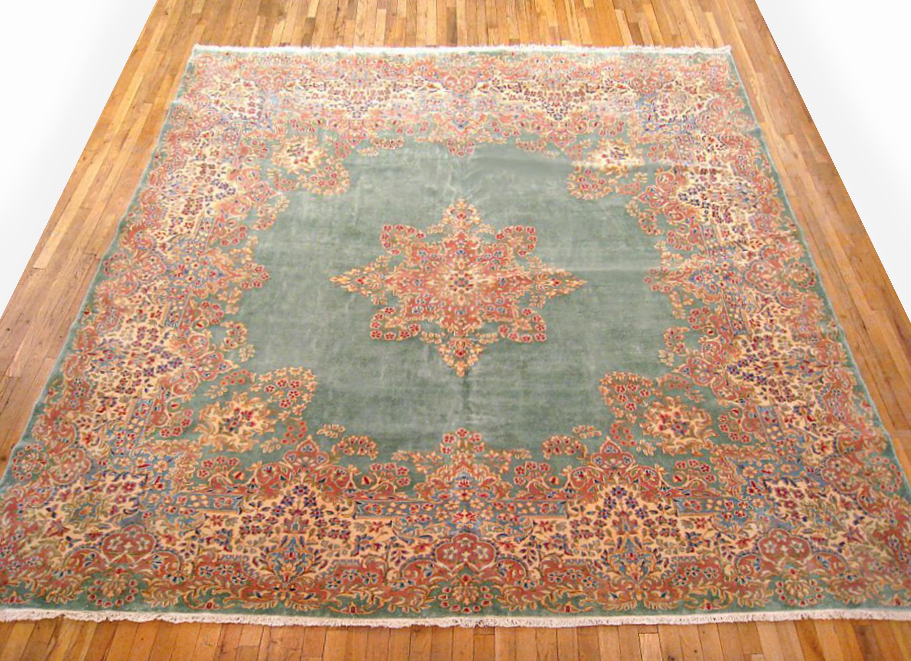 Vintage Persian Kerman oriental carpet, size 10'0