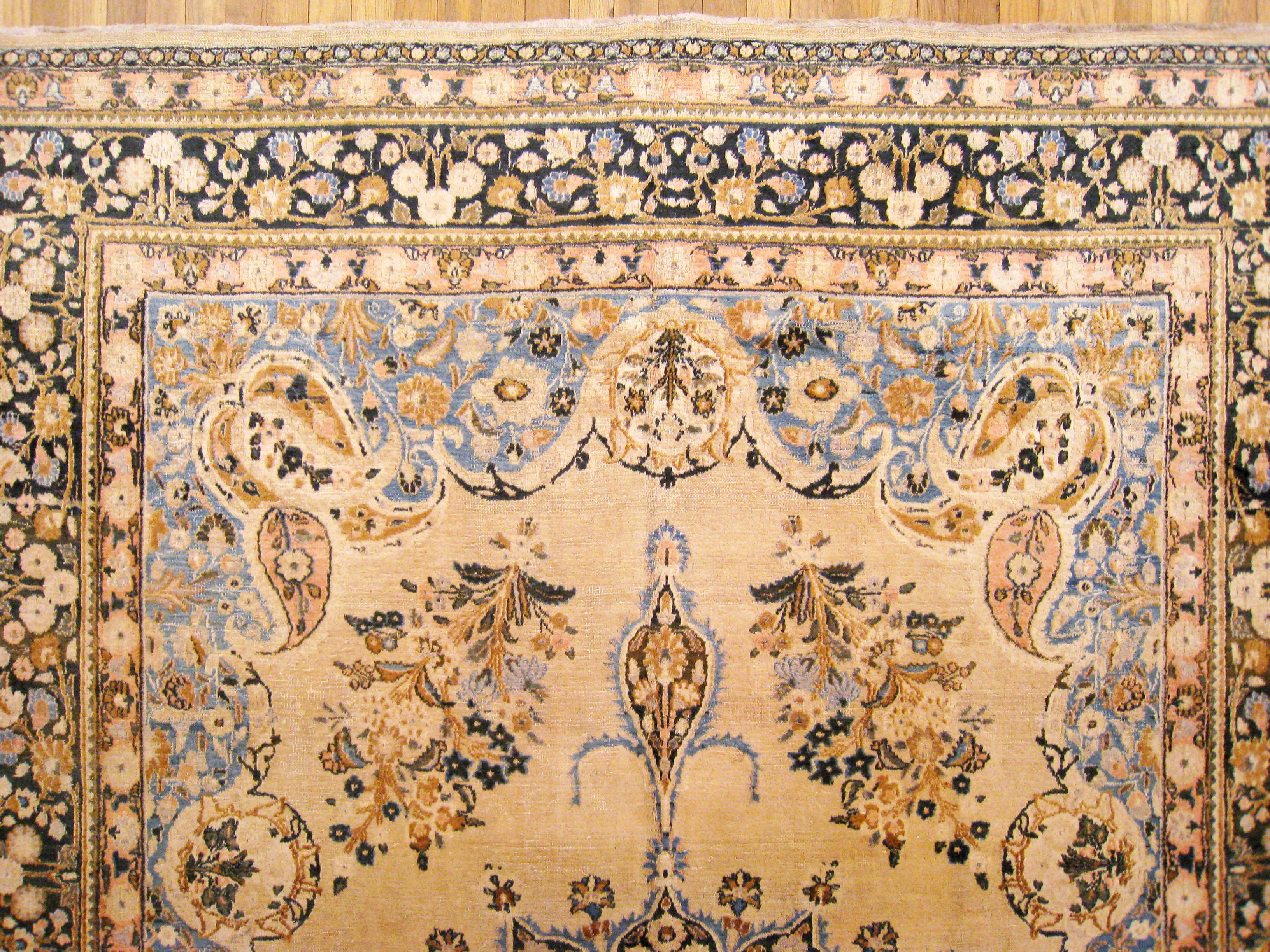 Dekorativer orientalischer Meshed-Teppich in Zimmergröße aus Persien (Mitte des 20. Jahrhunderts) im Angebot