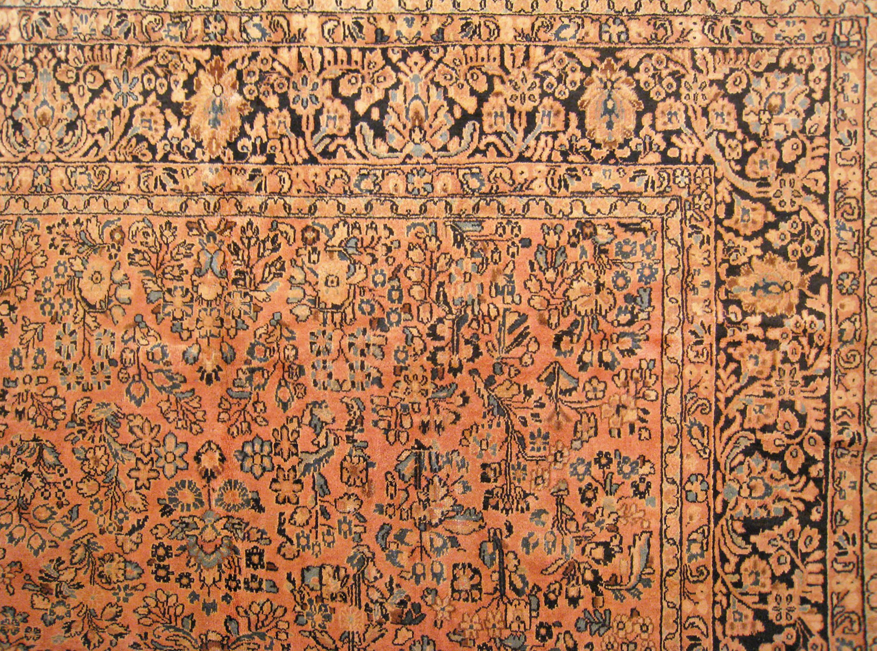 Dekorativer orientalischer Sarouk-Teppich in Zimmergröße aus Persien im Angebot 3