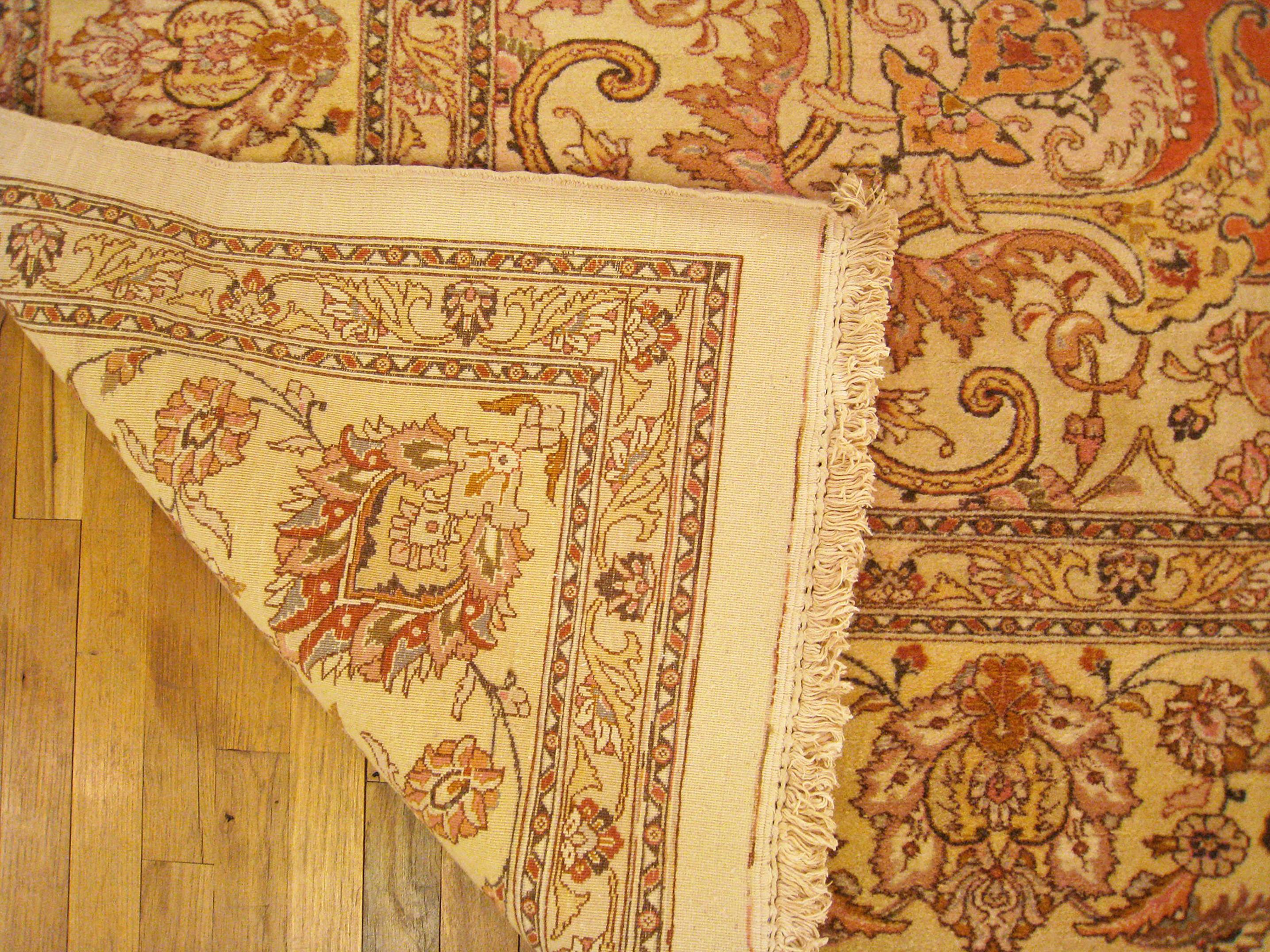 Vintage Persian Decorative Oriental Tabriz Rug in Large Size For Sale 7